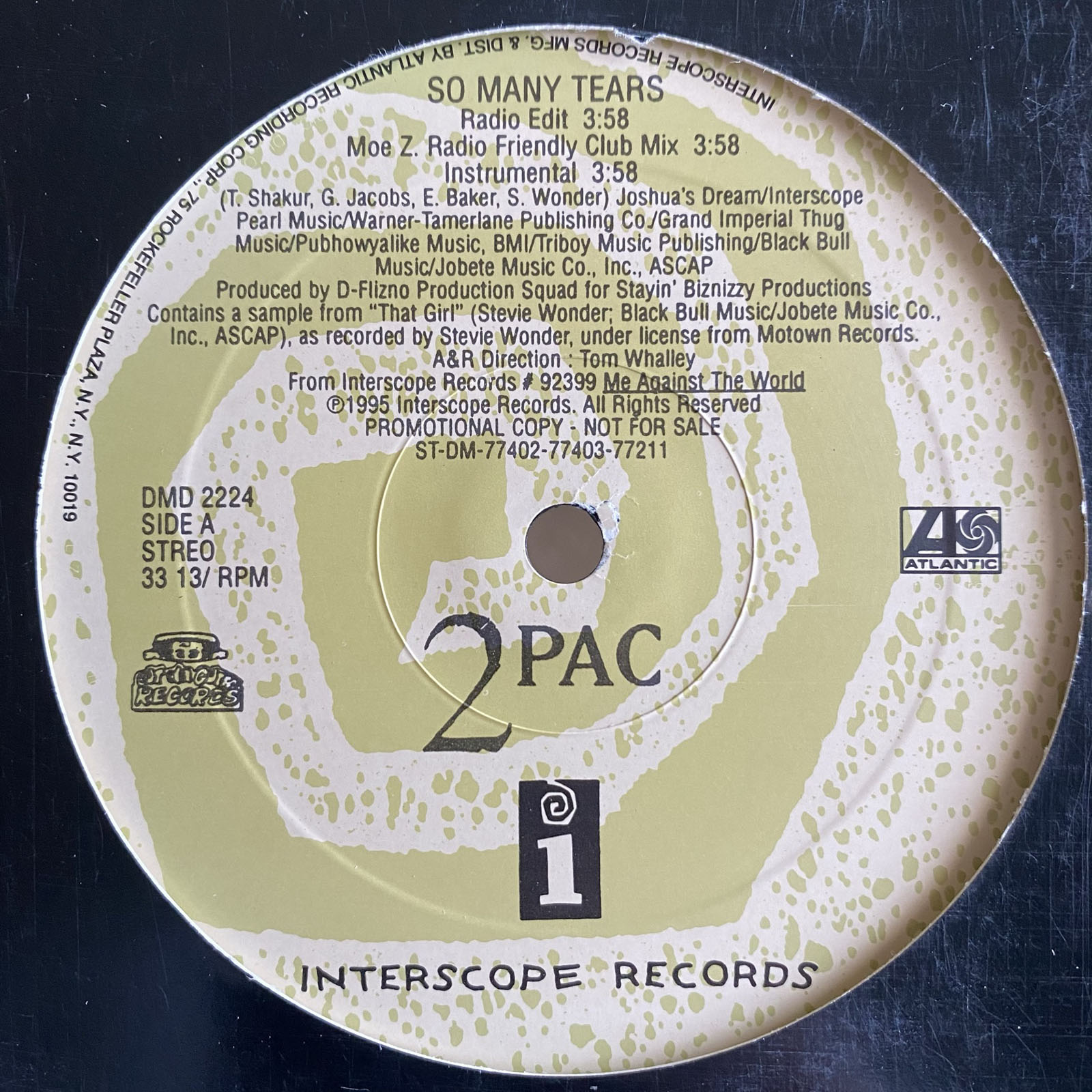 2PAC / TUPAC - SO MANY TEARS / IF I DIE TONIGHT (12