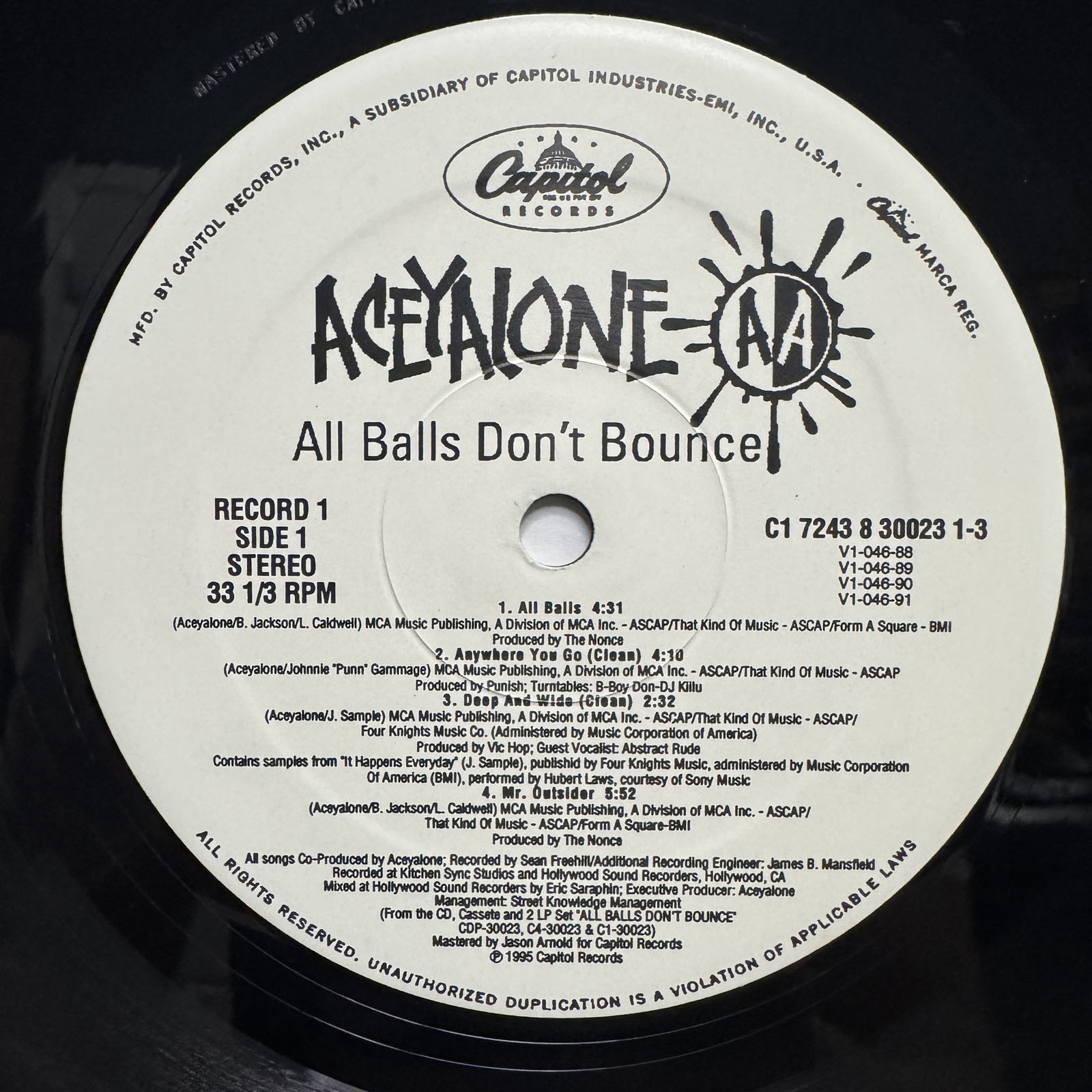 ACEYALONE - ALL BALLS DON'T BOUNCE (VINYL 2LP) 1995!! RARE