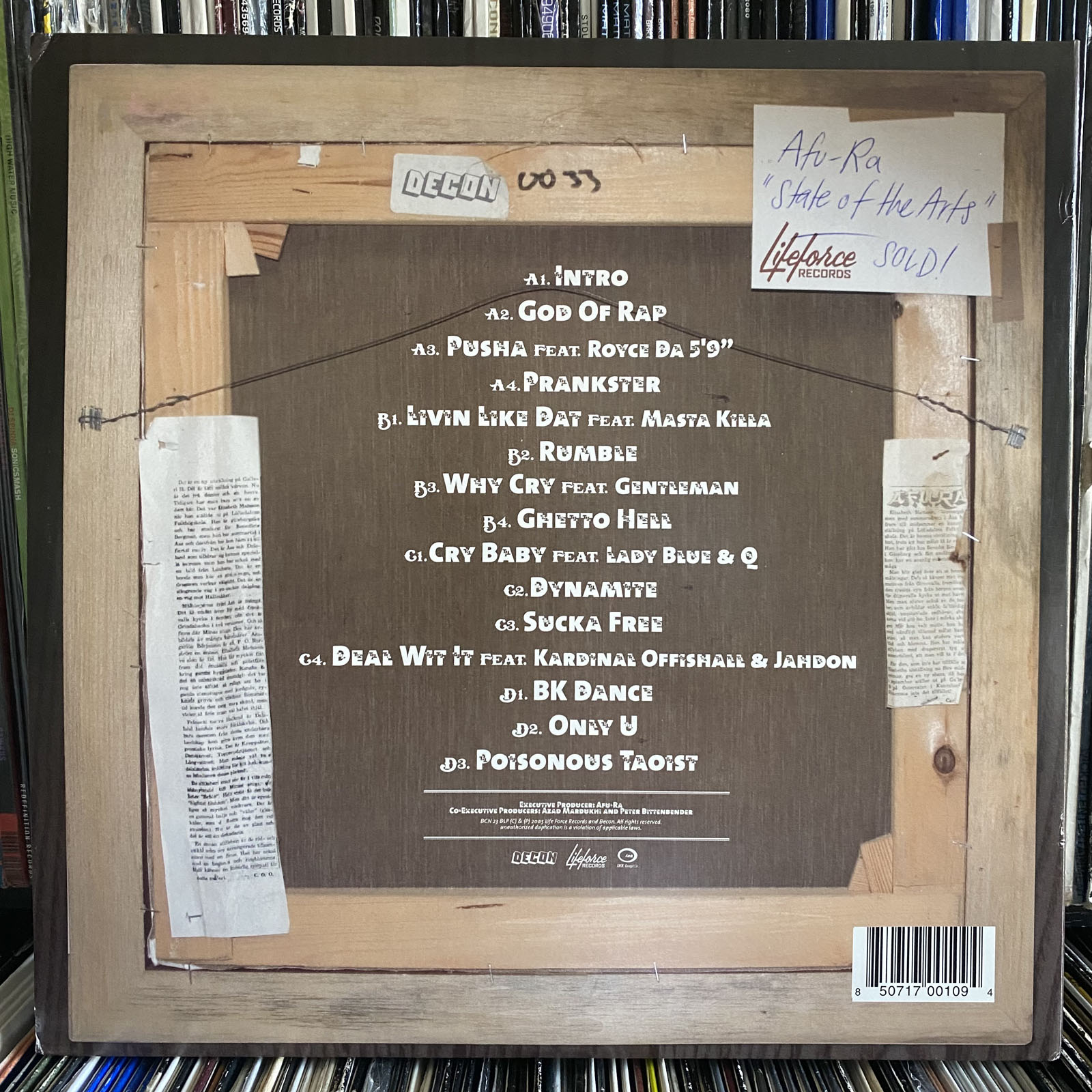 Afu-ra State of the Arts 2LP レコード AFU-RA - STATE OF THE ARTS (VINYL 2LP) 2005 RARE ROYCE + WU-TANG +