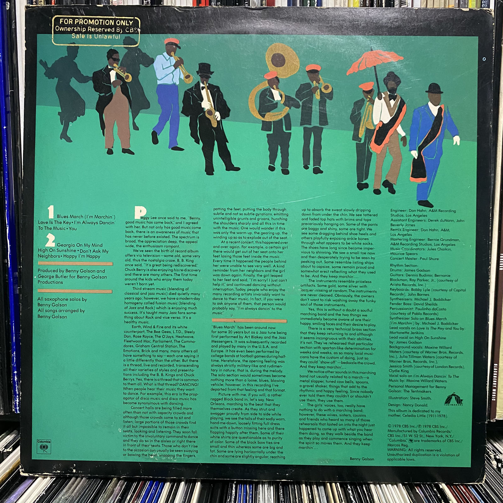 BENNY GOLSON - I'M ALWAYS DANCIN' TO THE MUSIC (VINYL LP