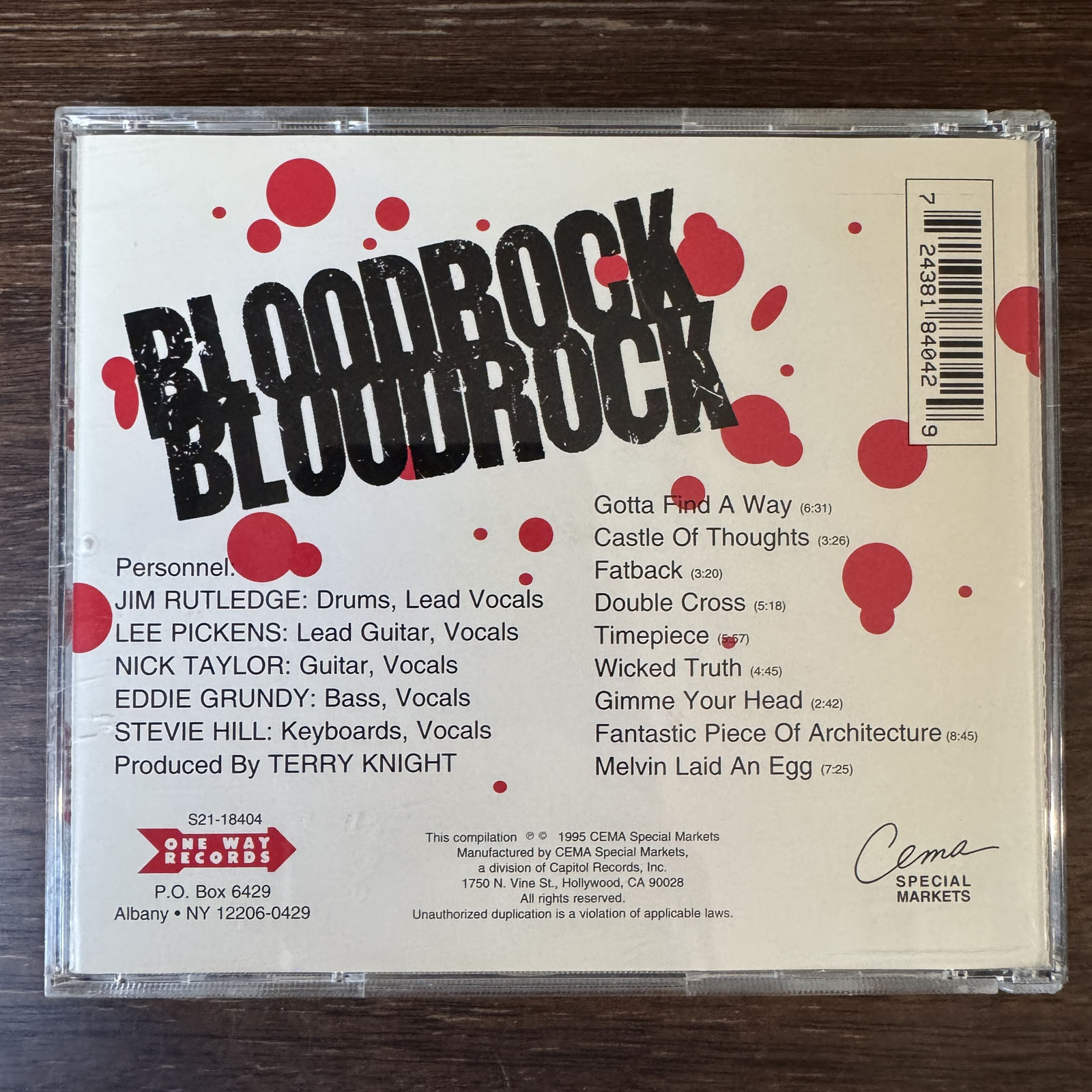 BLOODROCK - SELF-TITLED (CD) 1995!!! RARE!!! ONE WAY RECORDS / S21