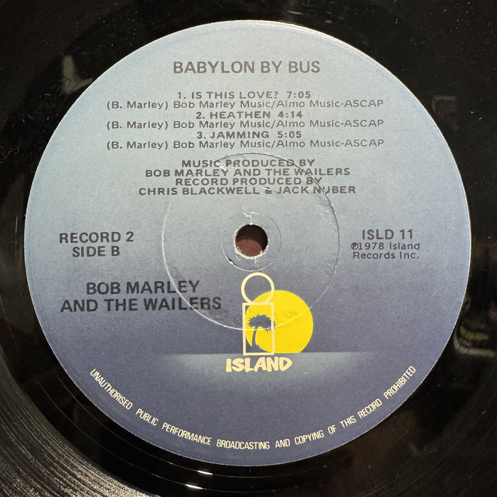 BOB MARLEY & THE WAILERS - BABYLON BY BUS (VINYL 2LP) 1978!! RARE