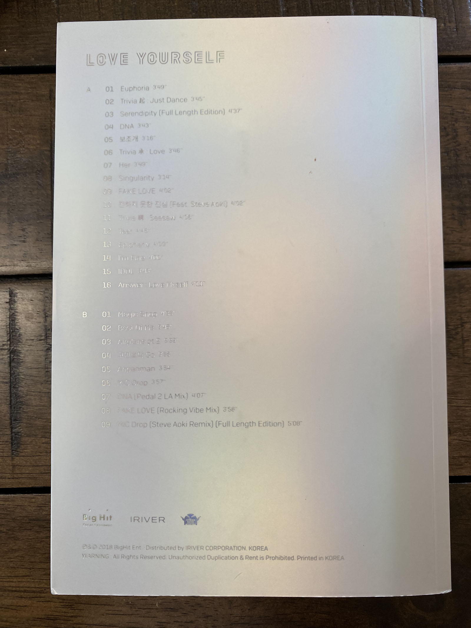 BTS - LOVE YOURSELF 結 : ANSWER: VERSION S (DELUXE 2CD + PHOTOBOOK