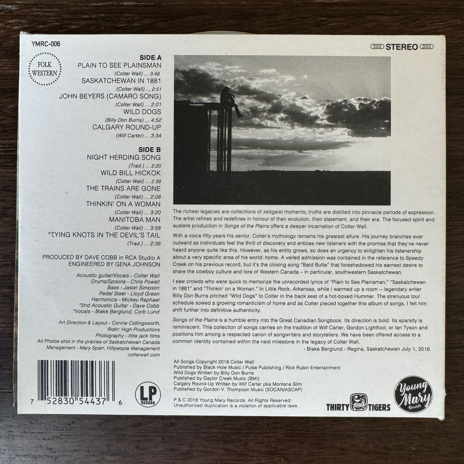 COLTER WALL - SONGS OF THE PLAINS (CD) 2018!!! RARE!!! YOUNG MARY