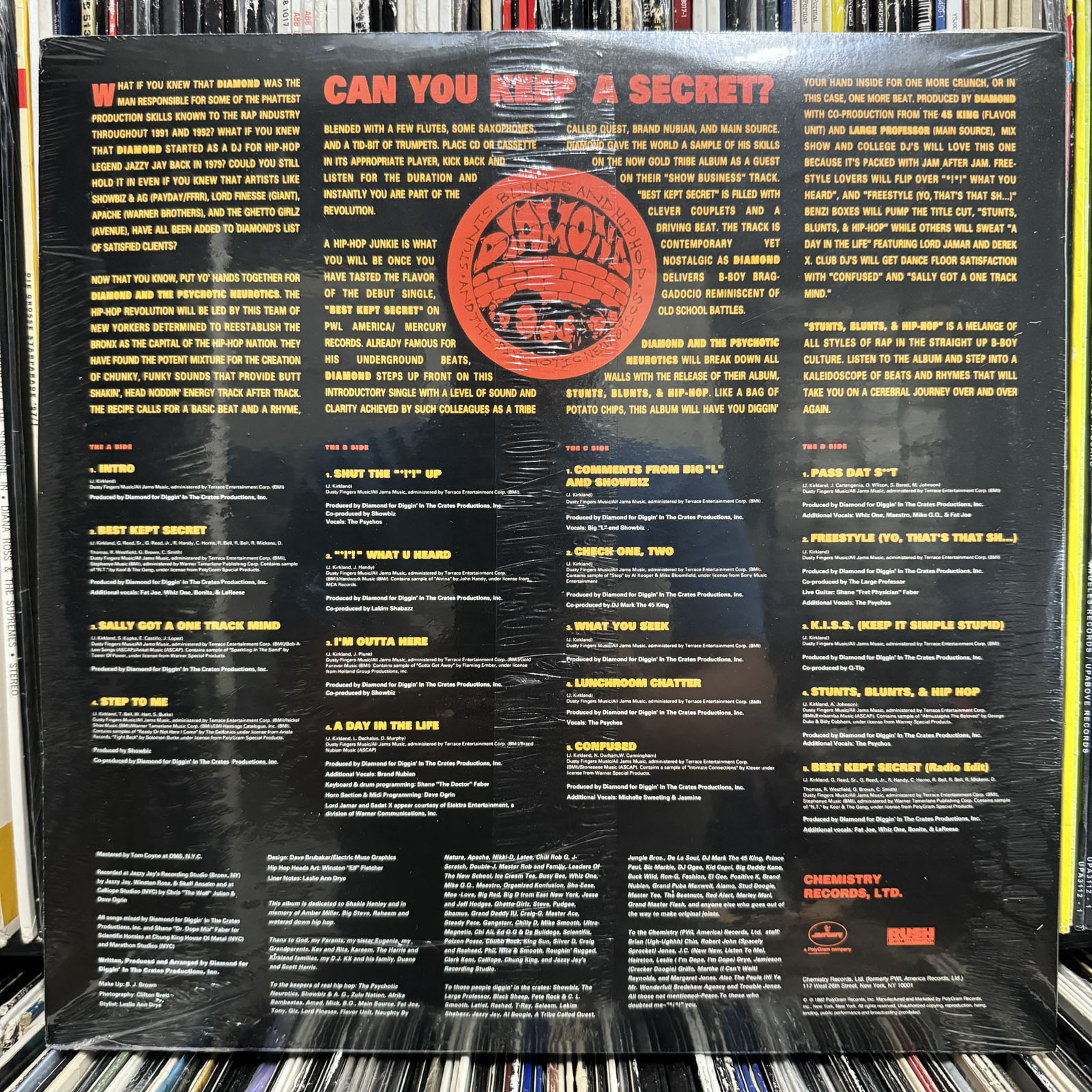 新品LP２枚組 DIAMOND D & PSYCHOTIC NEUROTICS Diamond D & The Psychotic Neurotics - Stunts, Blunts, and