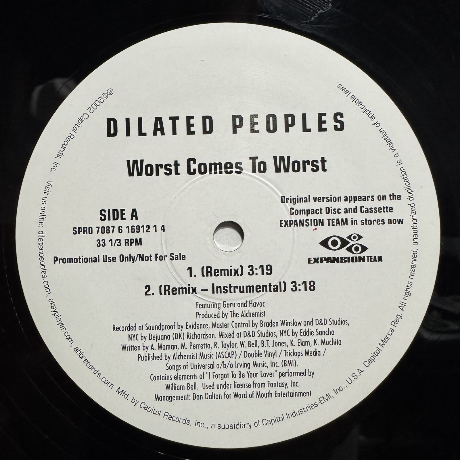 DILATED PEOPLES - WORST COMES TO WORST (REMIX) (12