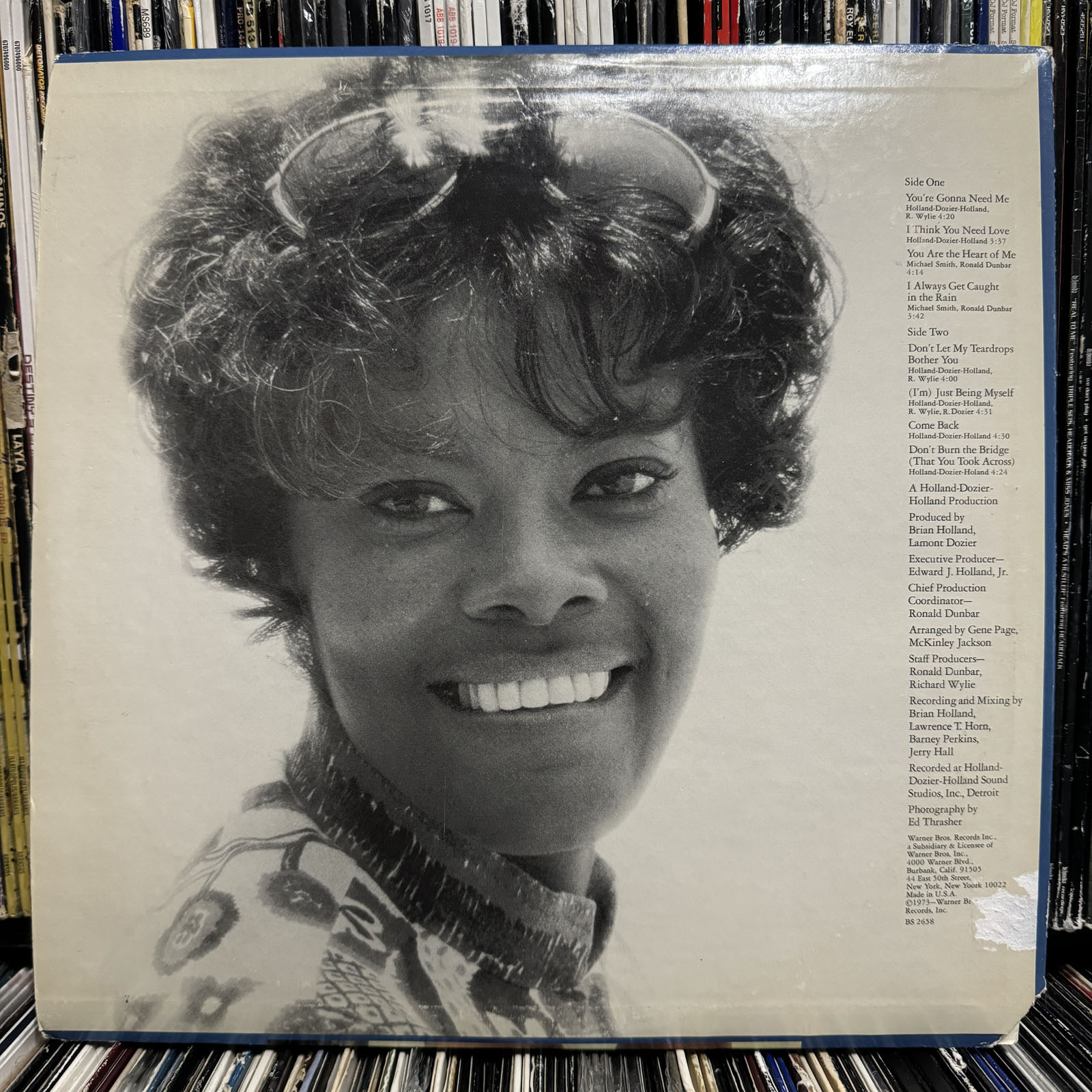 DIONNE WARWICK - JUST BEING MYSELF (VINYL LP) 1973 RARE!! WARNER