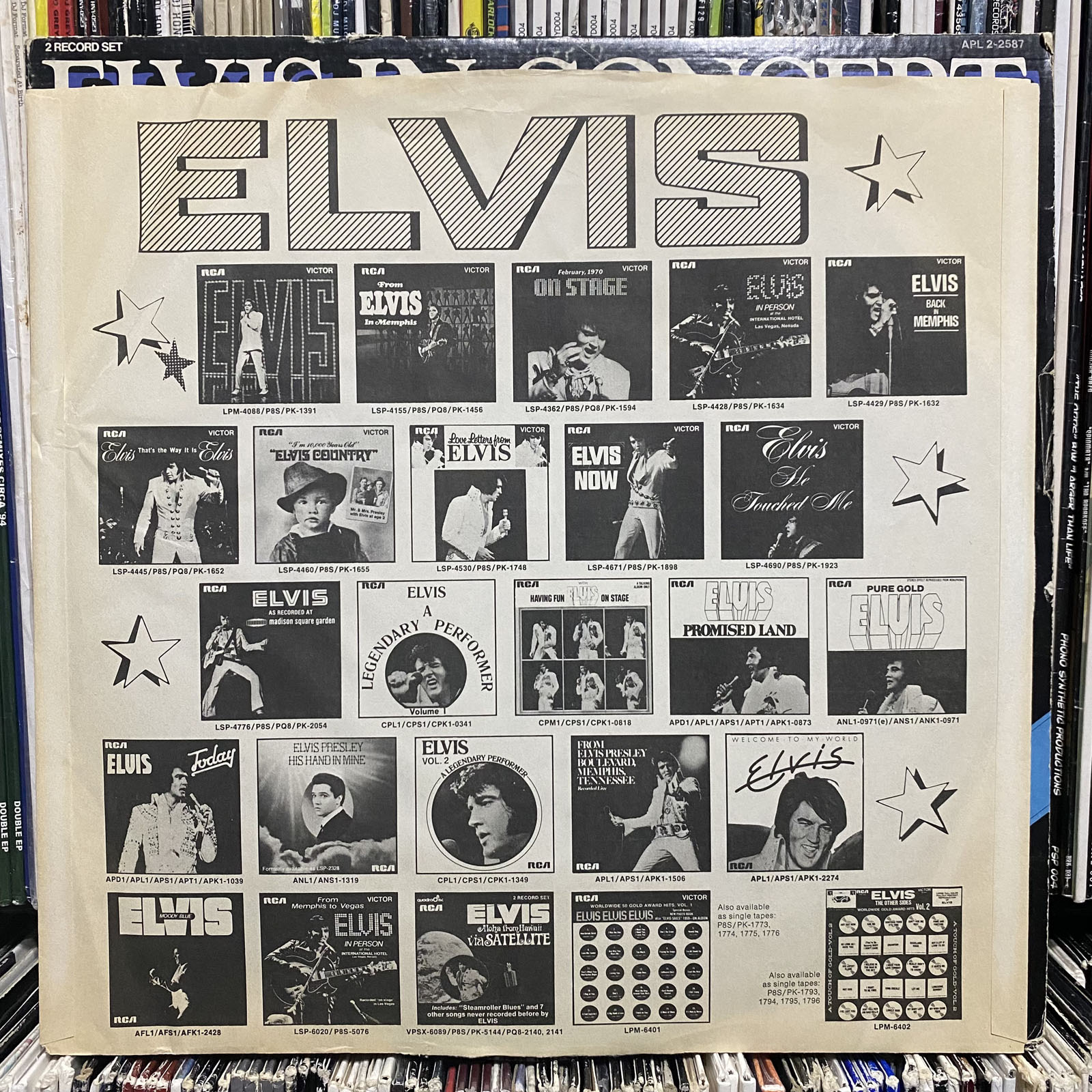 ELVIS PRESLEY - ELVIS IN CONCERT (VINYL 2LP) 1977!!! RARE!!! APL 2