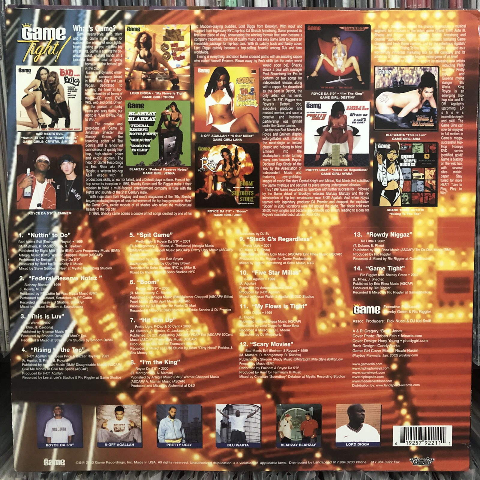 Real Records – Tease Em g-rap GAME TIGHT! - BEST OF GAME RECORDINGS (VINYL 2LP) 2002