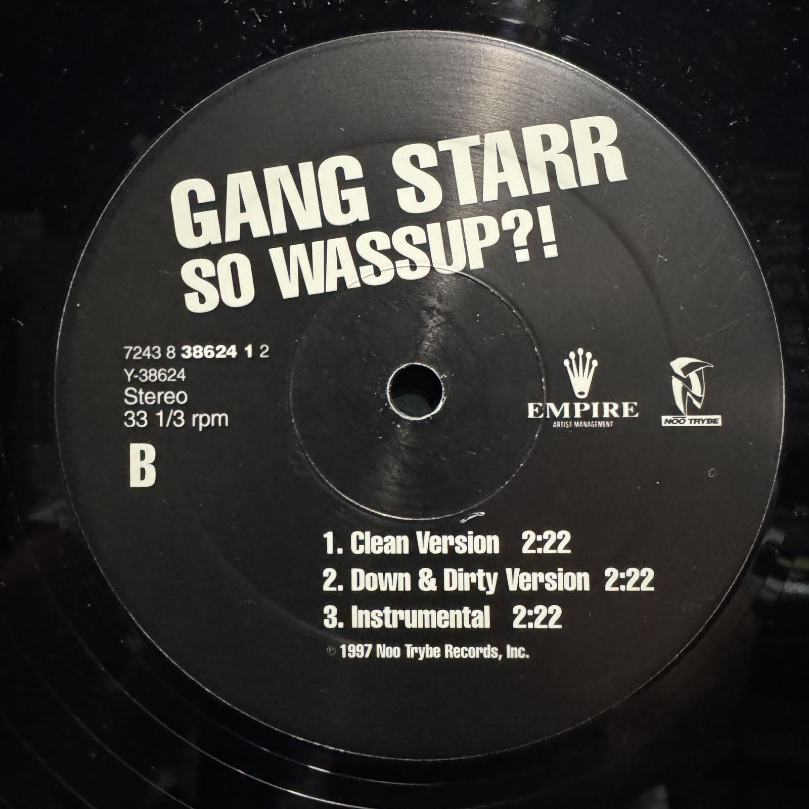 GANG STARR - YOU KNOW MY STEEZ / SO WASSUP?! (12