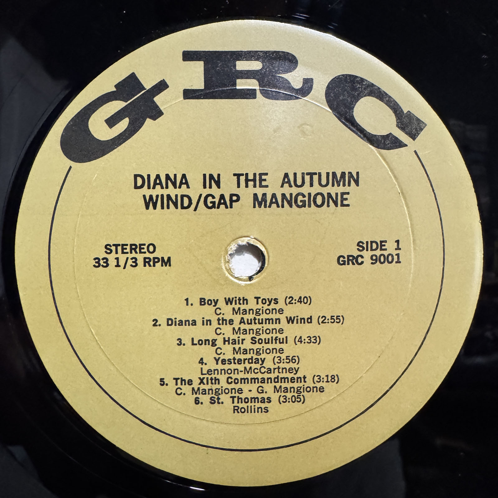 GAP MANGIONE - DIANA IN THE AUTUMN WIND (VINYL LP) 1968!!! RARE