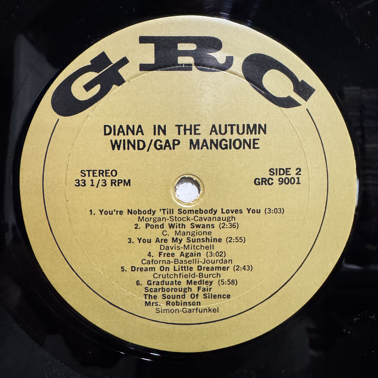 GAP MANGIONE - DIANA IN THE AUTUMN WIND (VINYL LP) 1968!!! RARE