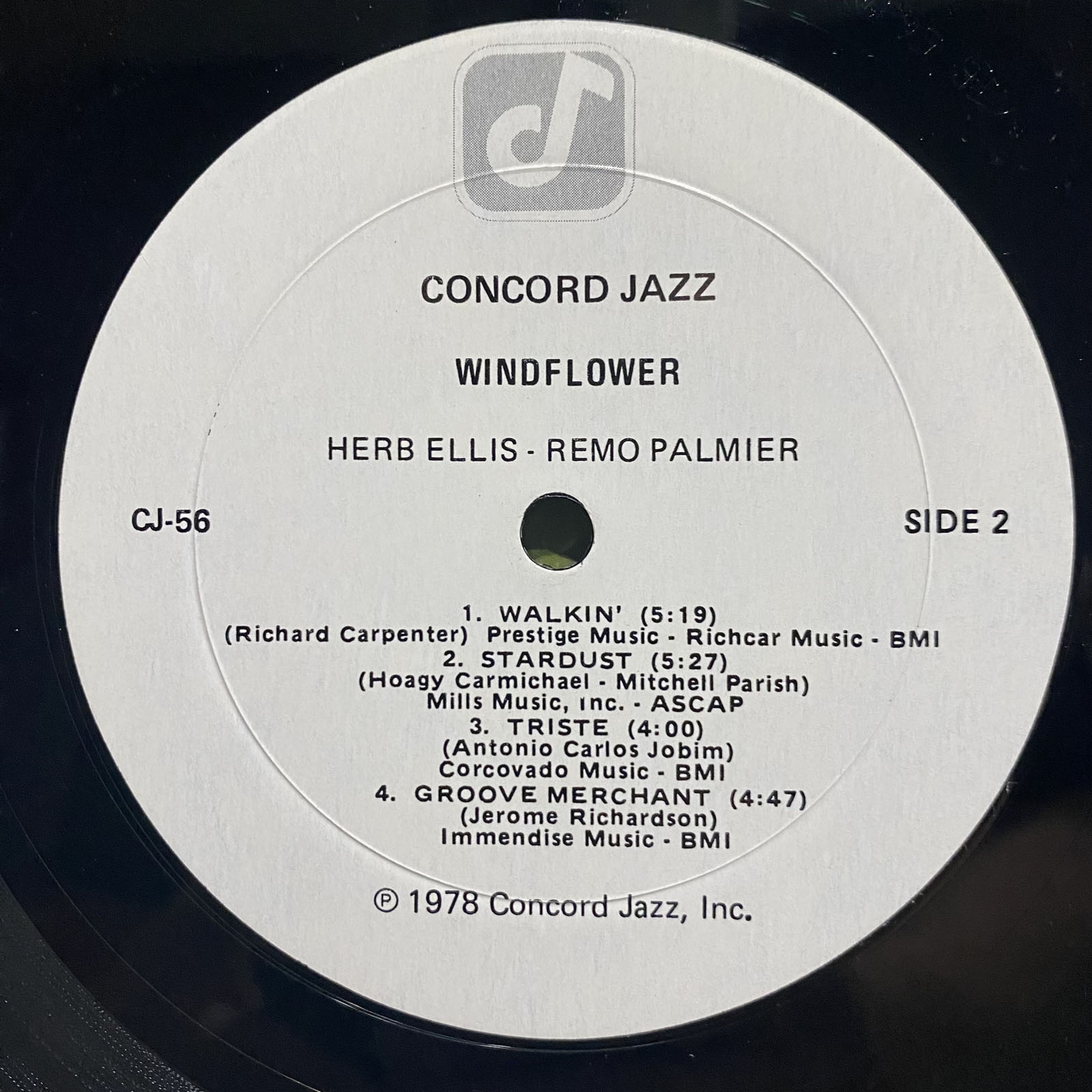 HERB ELLIS + REMO PALMIER - WINDFLOWER (VINYL LP) 1978