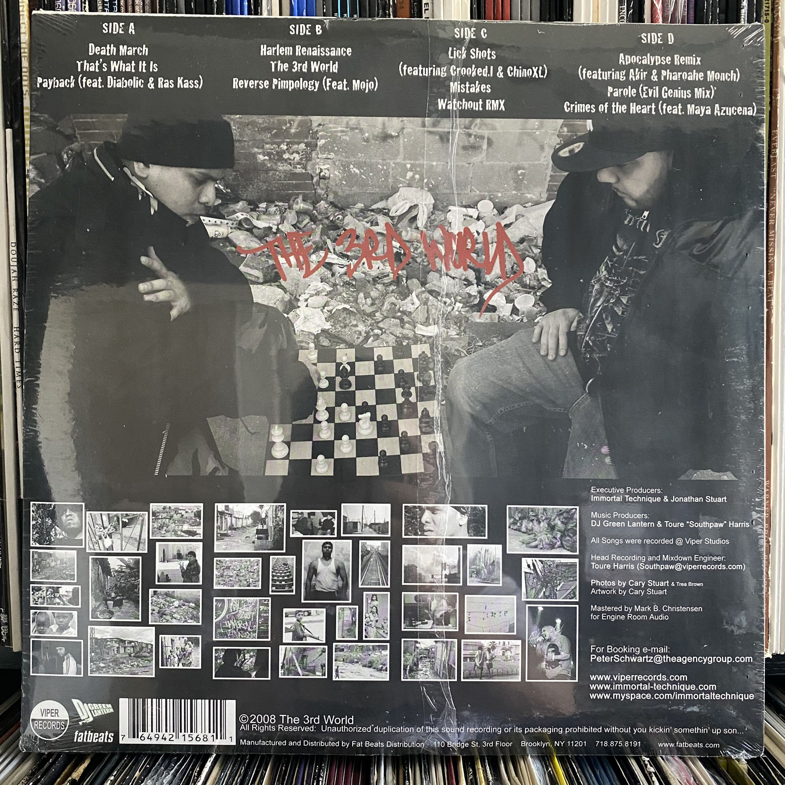 IMMORTAL TECHNIQUE - THE 3RD WORLD (VINYL 2LP) 2008 RARE