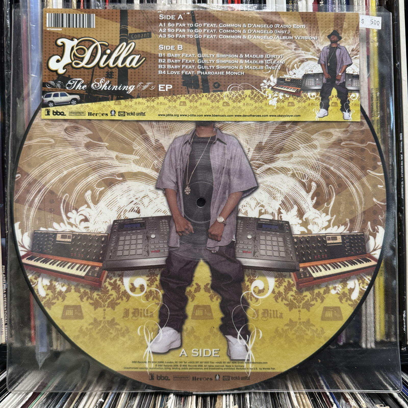 J DILLA - THE SHINING EP (PICTURE VINYL) 2006!!! COMMON + D'ANGELO