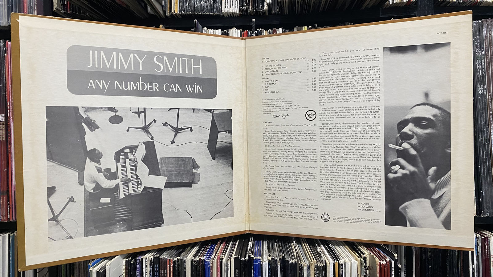 JIMMY SMITH - ANY NUMBER CAN WIN (VINYL LP) 1963!!! RARE!!! VERVE