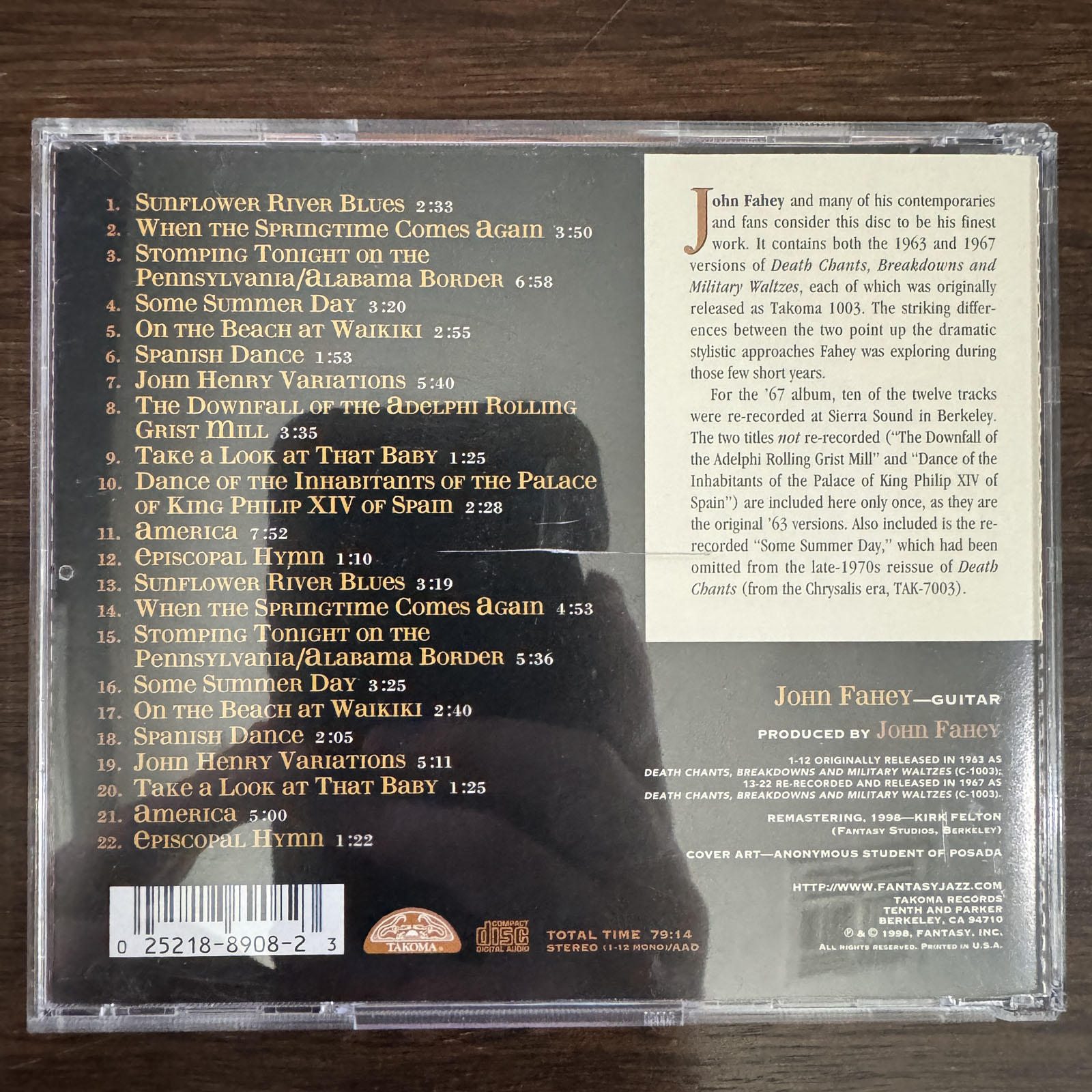 JOHN FAHEY - DEATH CHANTS, BREAKDOWNS, AND MILITARY WALTZES