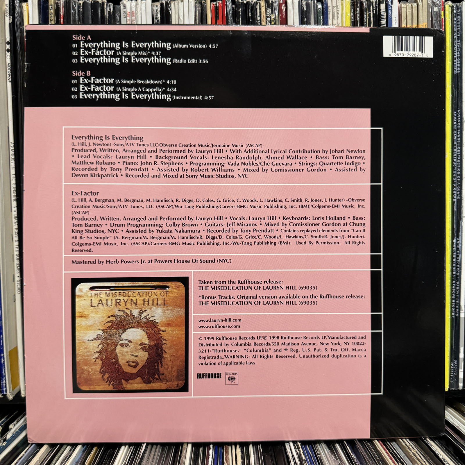 美盤【7インチ】Lauryn Hill / Everything Is / Ex LAURYN HILL - EVERYTHING IS EVERYTHING / EX-FACTOR (12