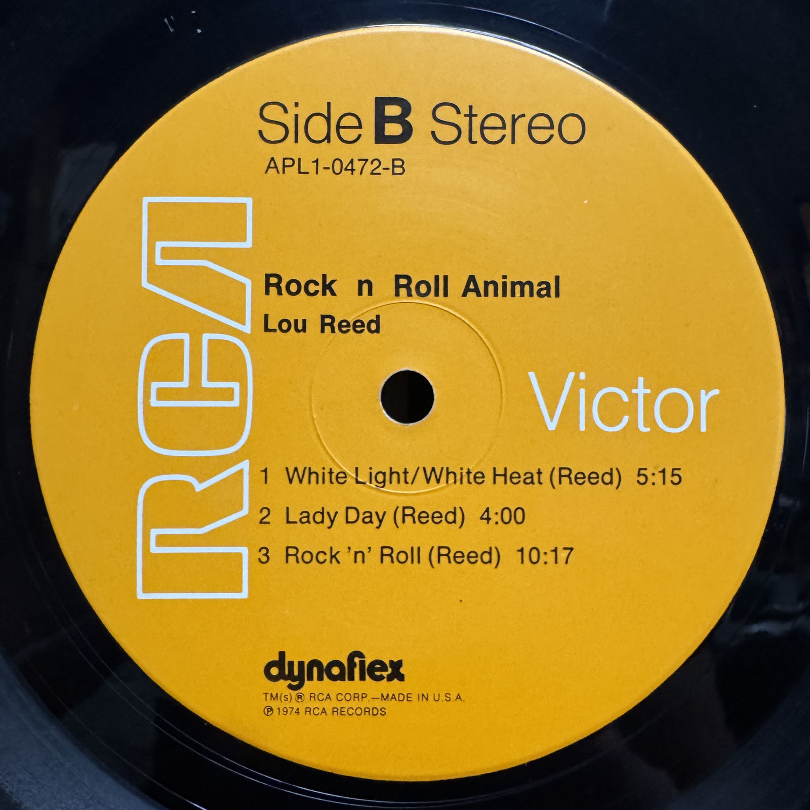 LOU REED - ROCK N ROLL ANIMAL (VINYL LP) 1974!! RARE!! RCA RECORDS