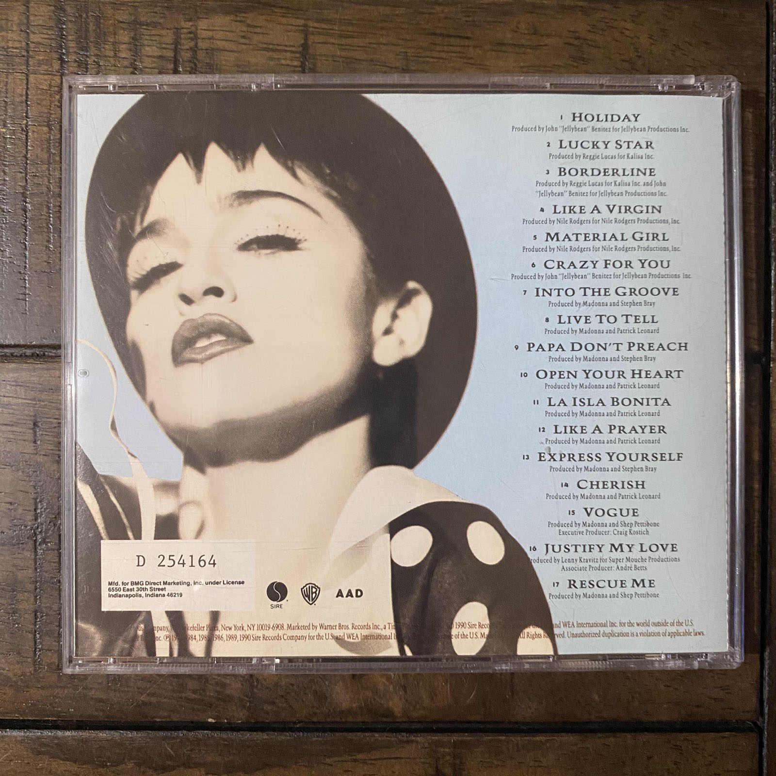 MADONNA - THE IMMACULATE COLLECTION (CD) 1990 RARE!! SIRE 9 26440