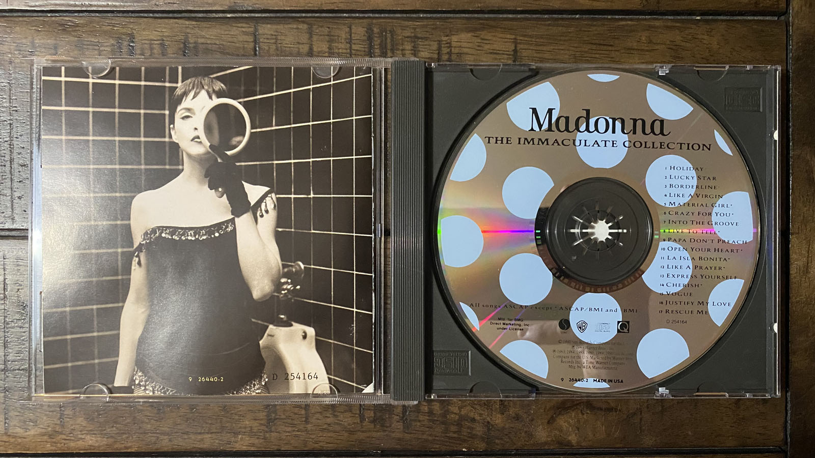 MADONNA - THE IMMACULATE COLLECTION (CD) 1990 RARE!! SIRE 9 26440