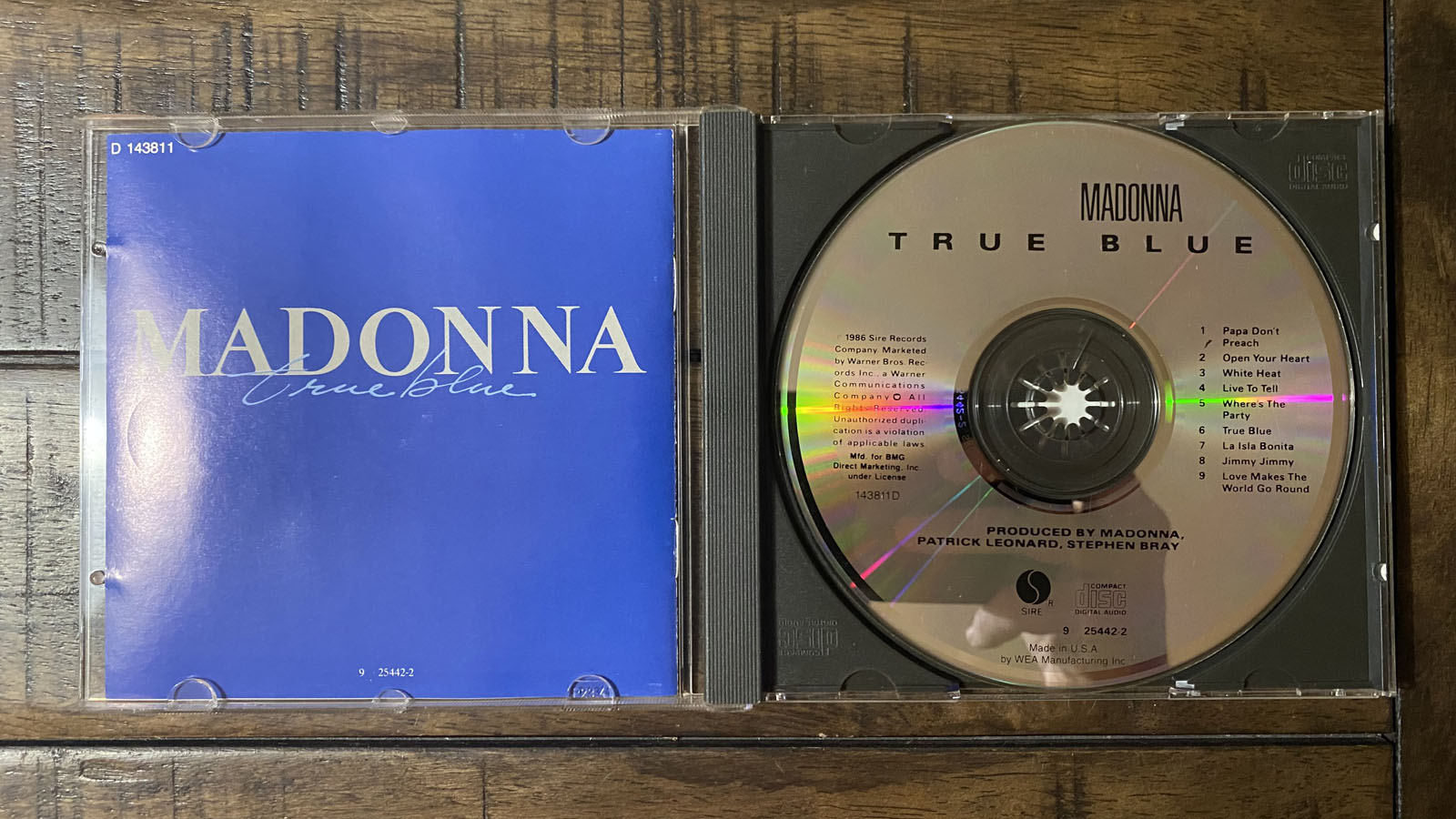 MADONNA - TRUE BLUE (CD) 1986!!! RARE!!! SIRE 9 25442-2 / D 143811