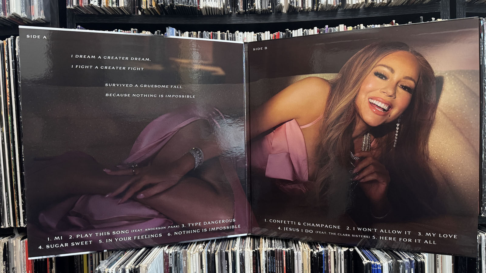 MARIAH CAREY - HERE FOR IT ALL (BLUSH VINYL 2LP) 2025!! SIGNED