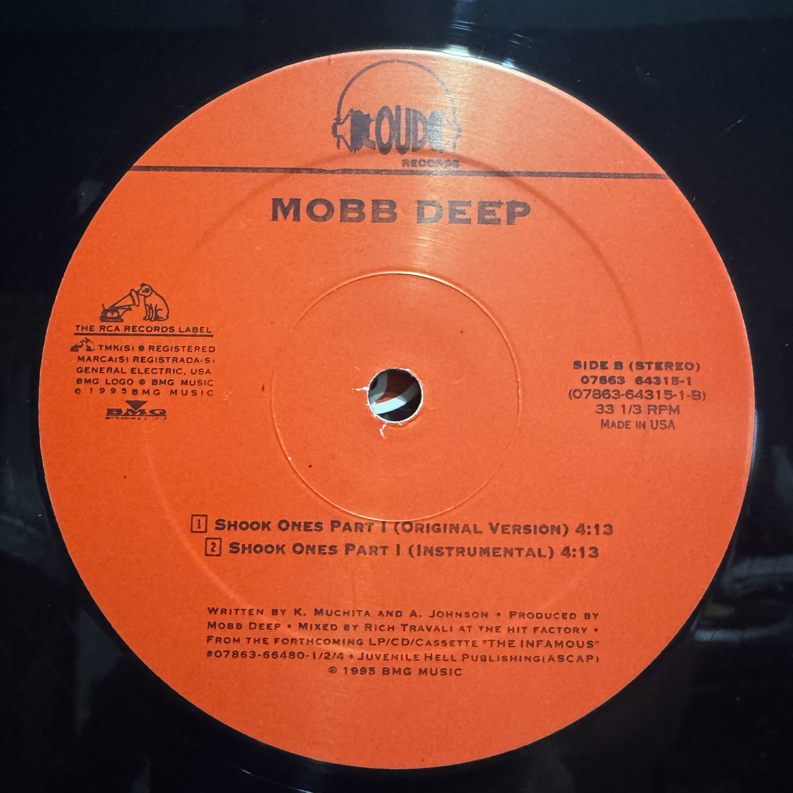 Mobb Deep Shook Ones Part II プロモレコード MOBB DEEP - SHOOK ONES PT II (+ORIGINAL) (12