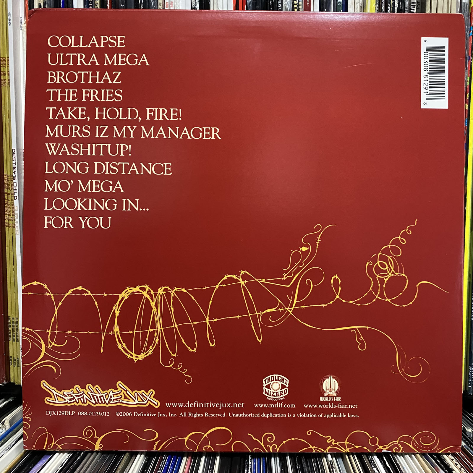 MR. LIF - MO' MEGA (VINYL 2LP) 2006!!! RARE!!! AESOP ROCK + EL-P +