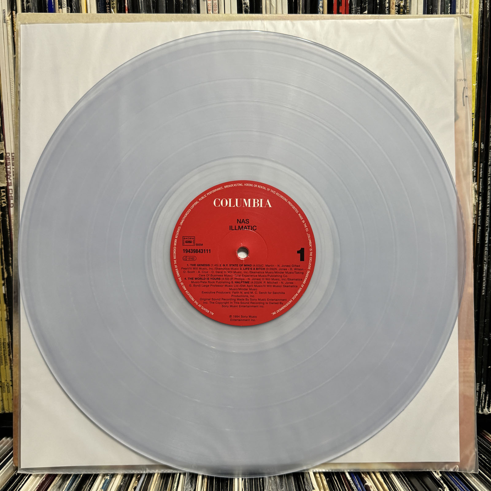 NAS - ILLMATIC (CLEAR VINYL LP) 1994 / 2021!! RARE!! DJ PREMIER +