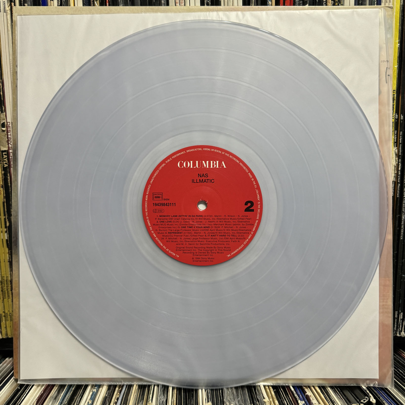 NAS - ILLMATIC (CLEAR VINYL LP) 1994 / 2021!! RARE!! DJ PREMIER +