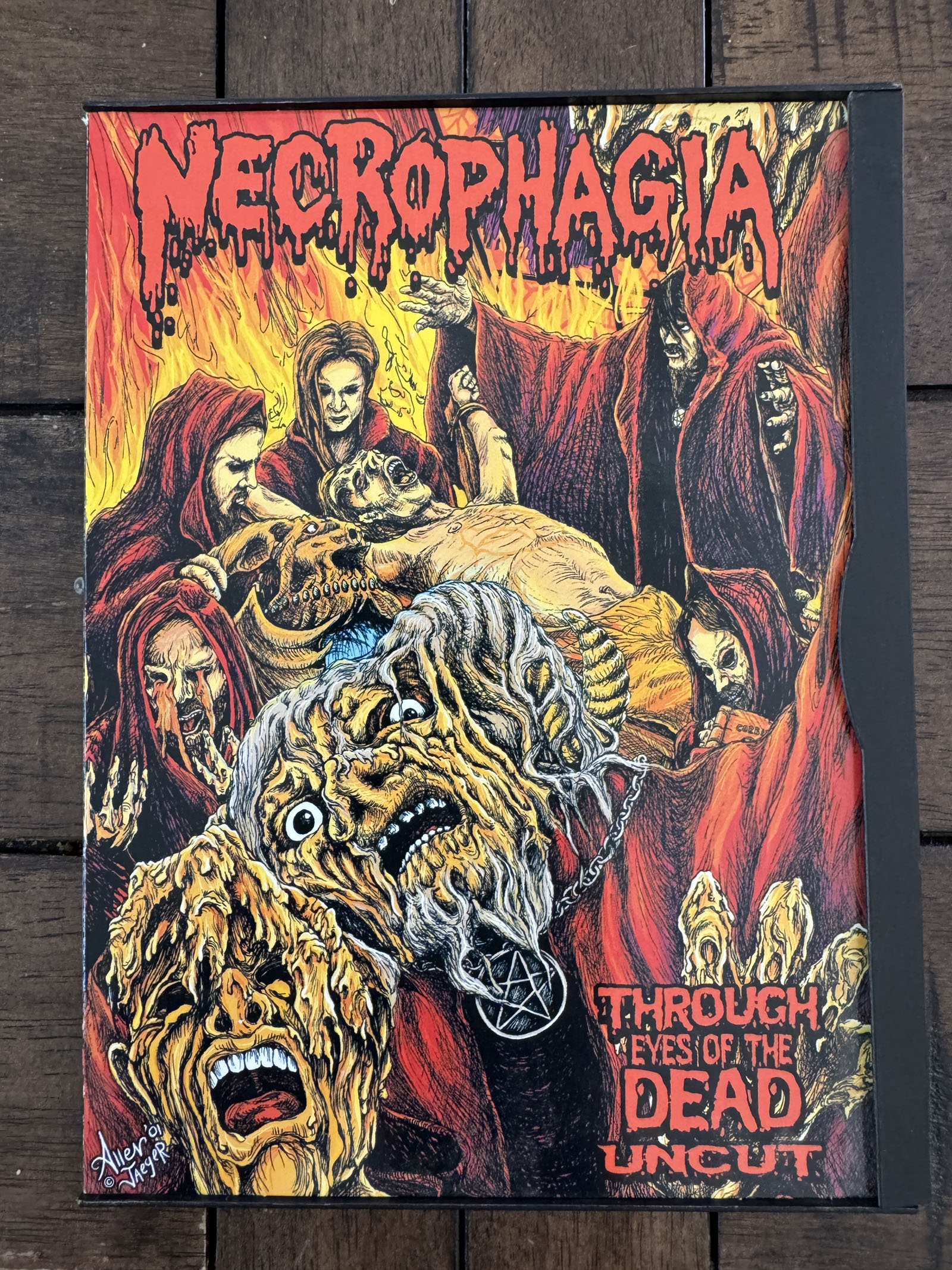 NECROPHAGIA - THROUGH EYES OF THE DEAD UNCUT (DVD) 2001 RARE