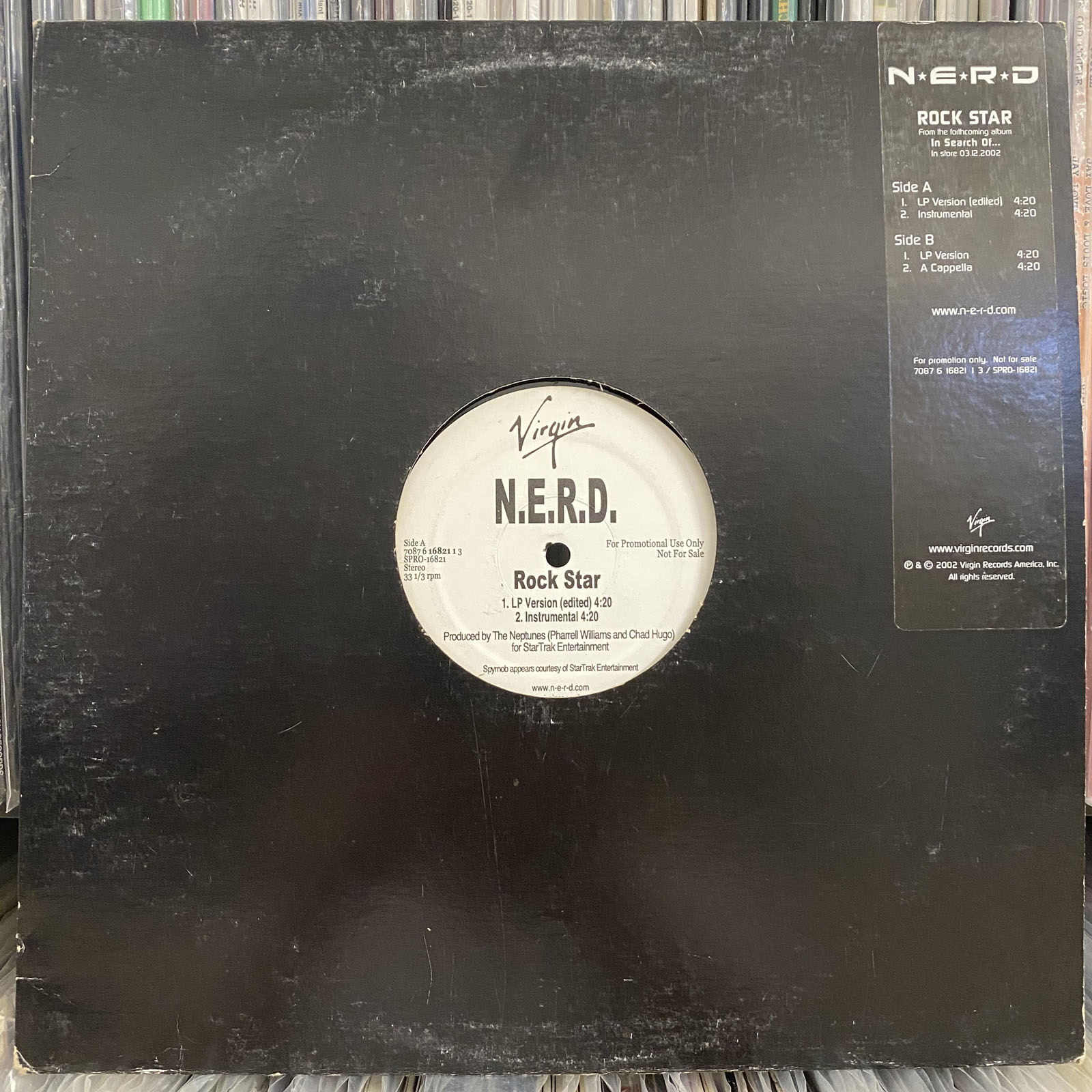 N E R D Rock Star 12 02 Rare Pharrell Chad Hugo The Neptunes Ebay