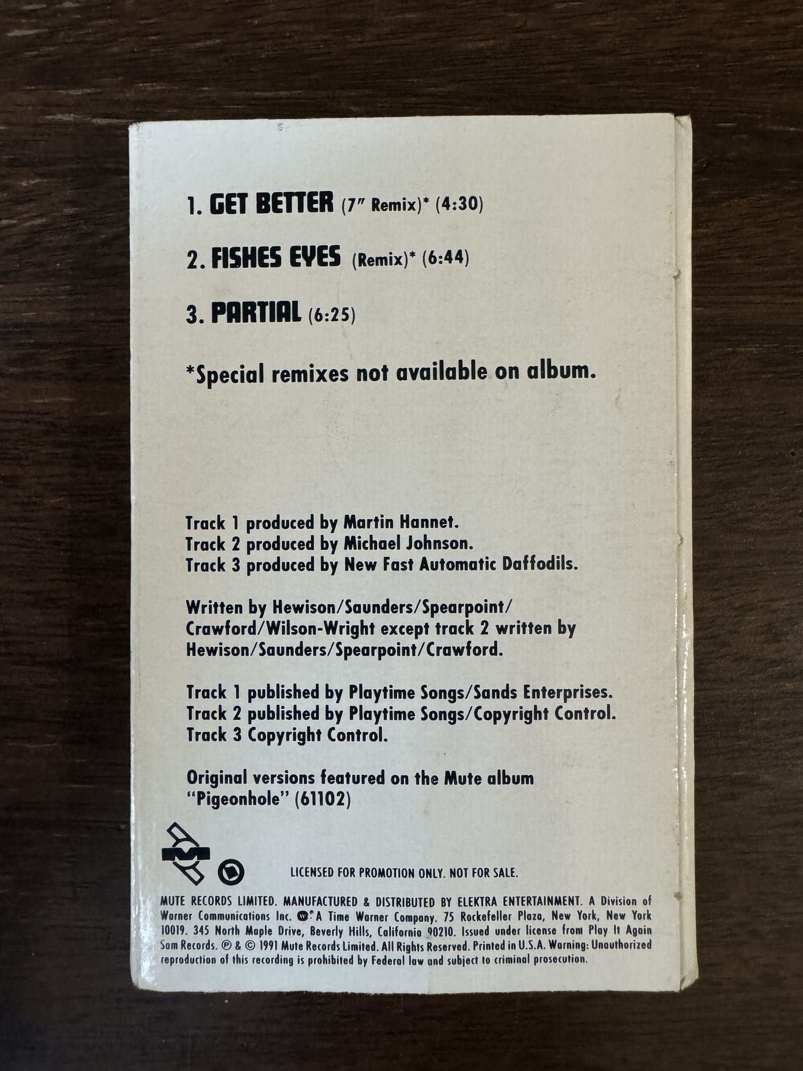 NEW FAST AUTOMATIC DAFFODILS - THE NEW FADS (CASSETTE TAPE) 1991