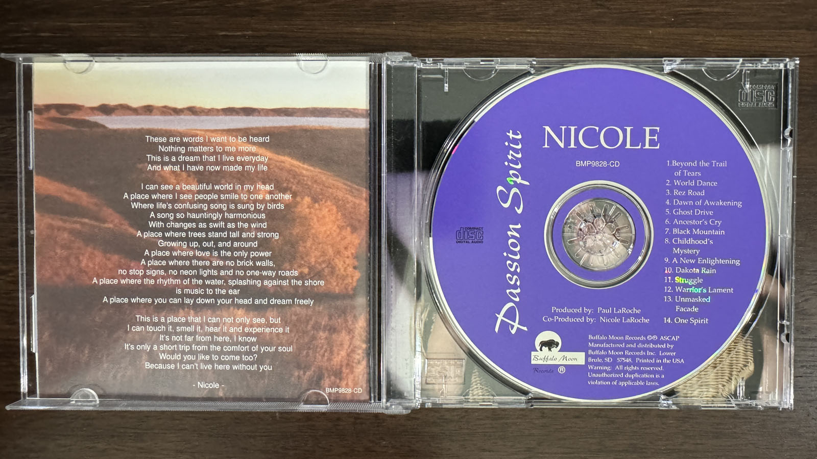 NICOLE LAROCHE - PASSION SPIRIT (CD) 2001!! RARE!!! BUFFALO MOON