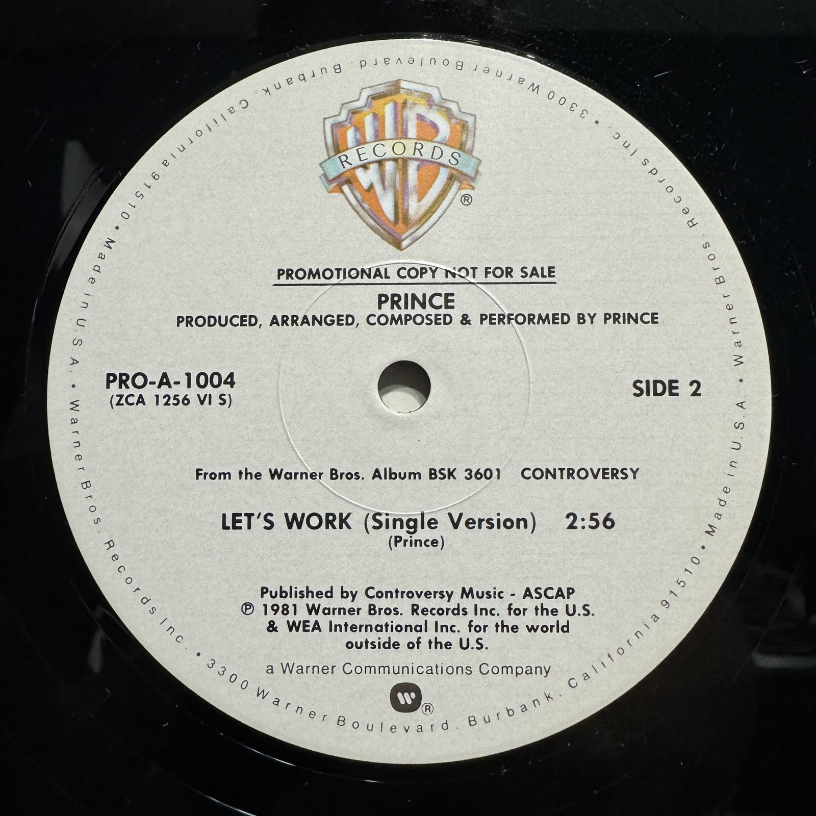PRINCE - LET'S WORK (+DANCE REMIX) (12