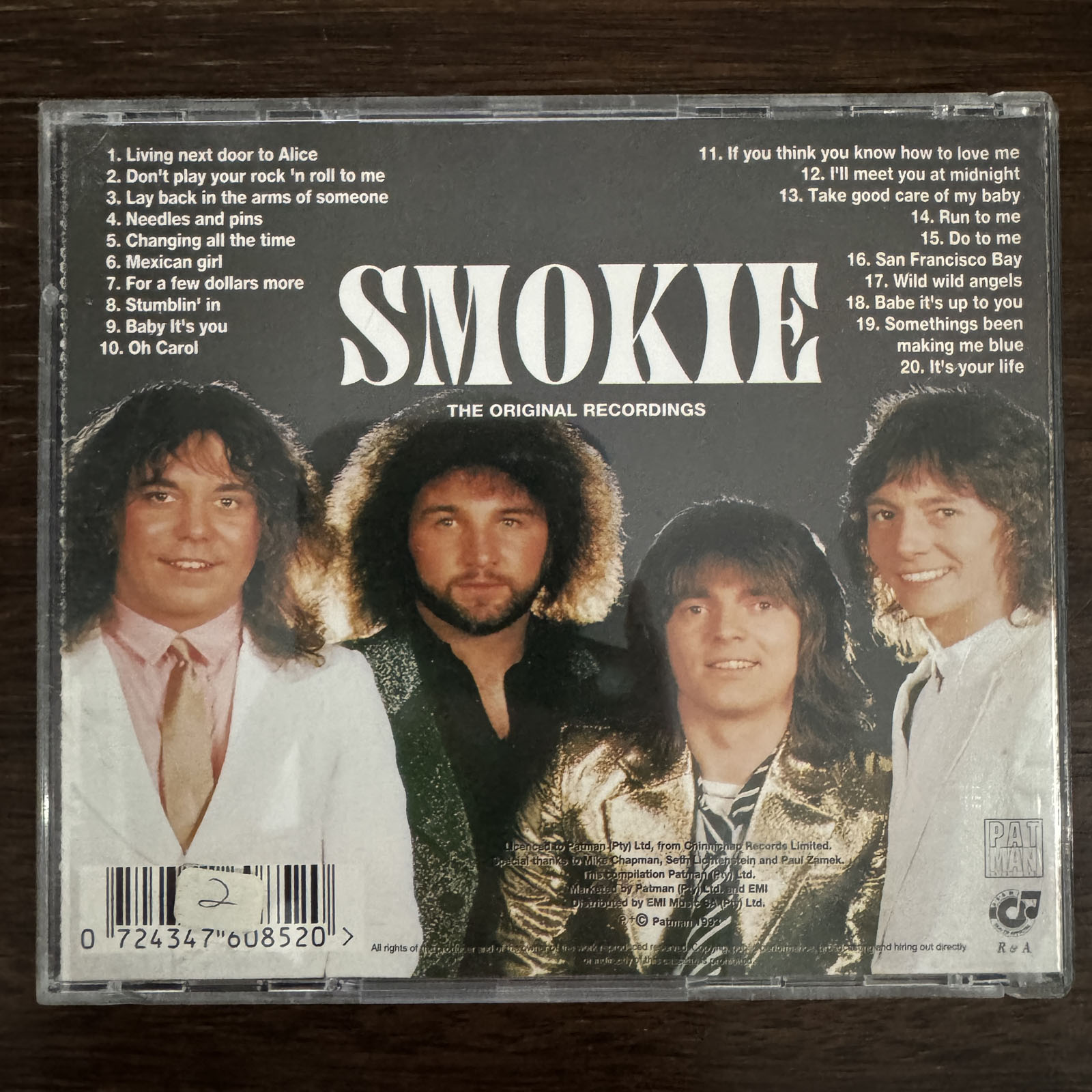 SMOKIE - 20 GREATEST HITS - THE ORIGINAL RECORDINGS (CD) 1993