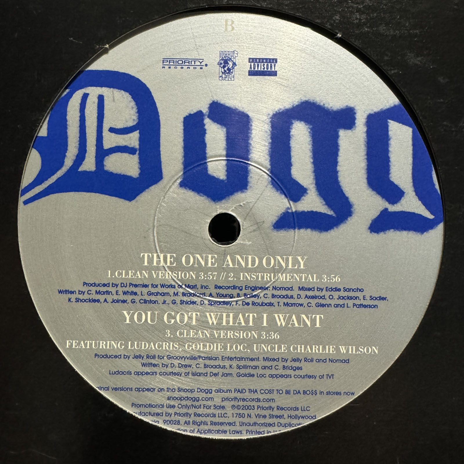 SNOOP DOGG - LOLLIPOP / THE ONE & ONLY (12