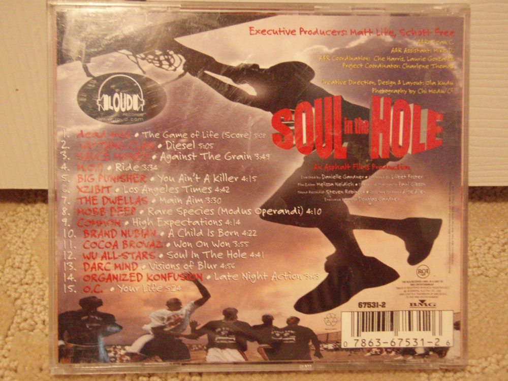 SOUL IN THE HOLE SOUNDTRACK (CD) 1997!!! RARE!!! WU-TANG CLAN +
