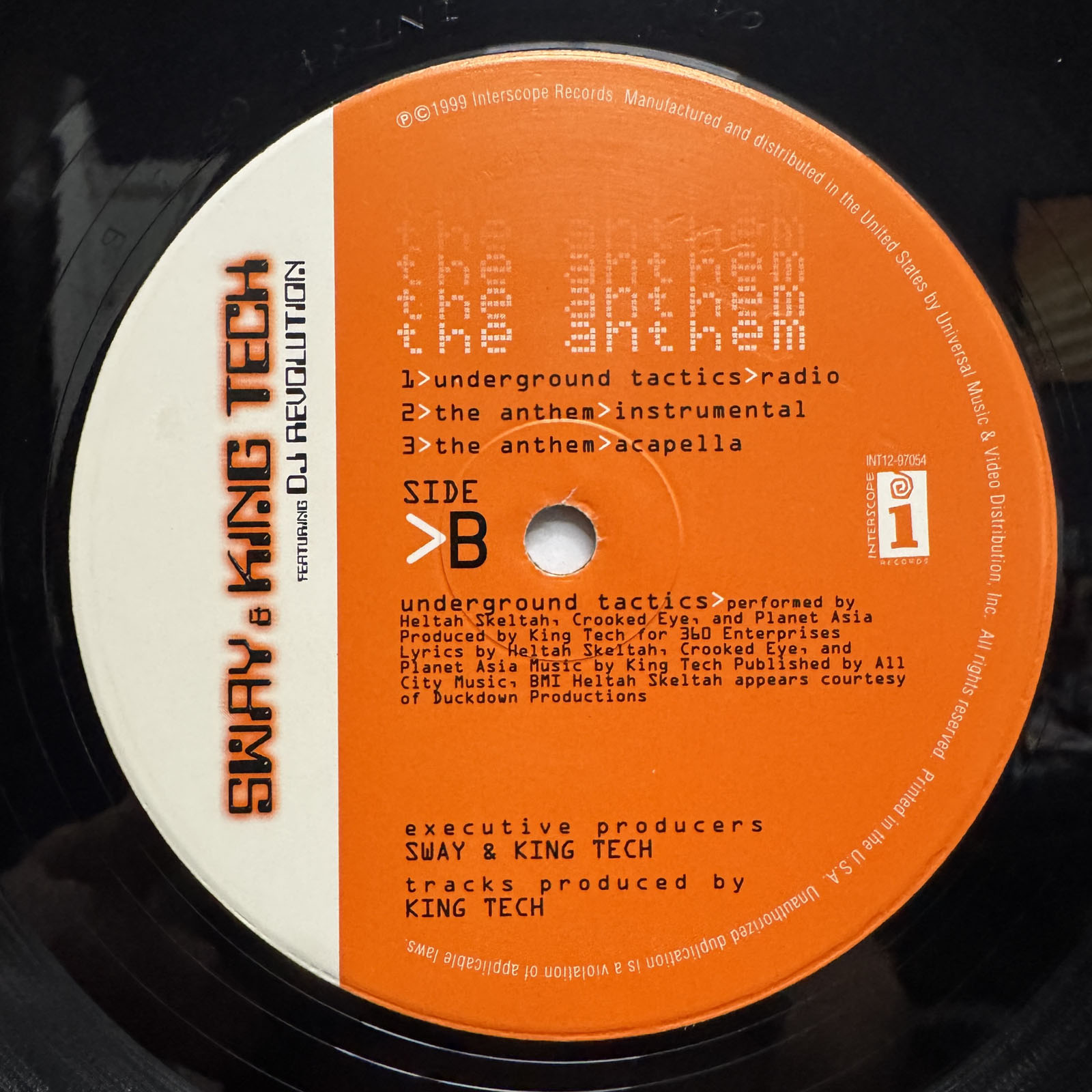 洋楽 g-rap SMK / AINT NUTTIN SHAKIN SWAY & KING TECH - THE ANTHEM (12