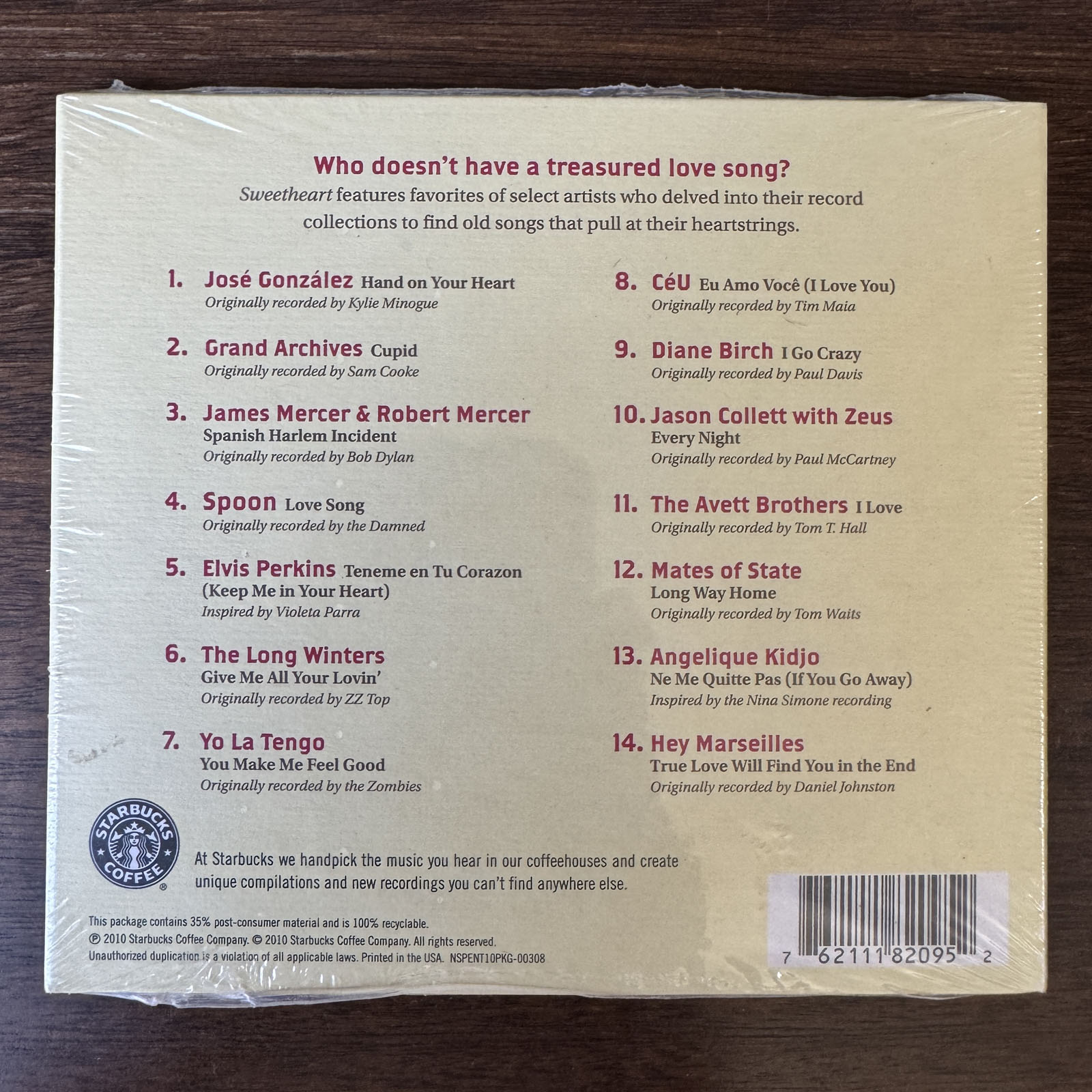 SWEETHEART FAVORITE ARTISTS SING LOVE SONGS (CD) 2010!!! RARE