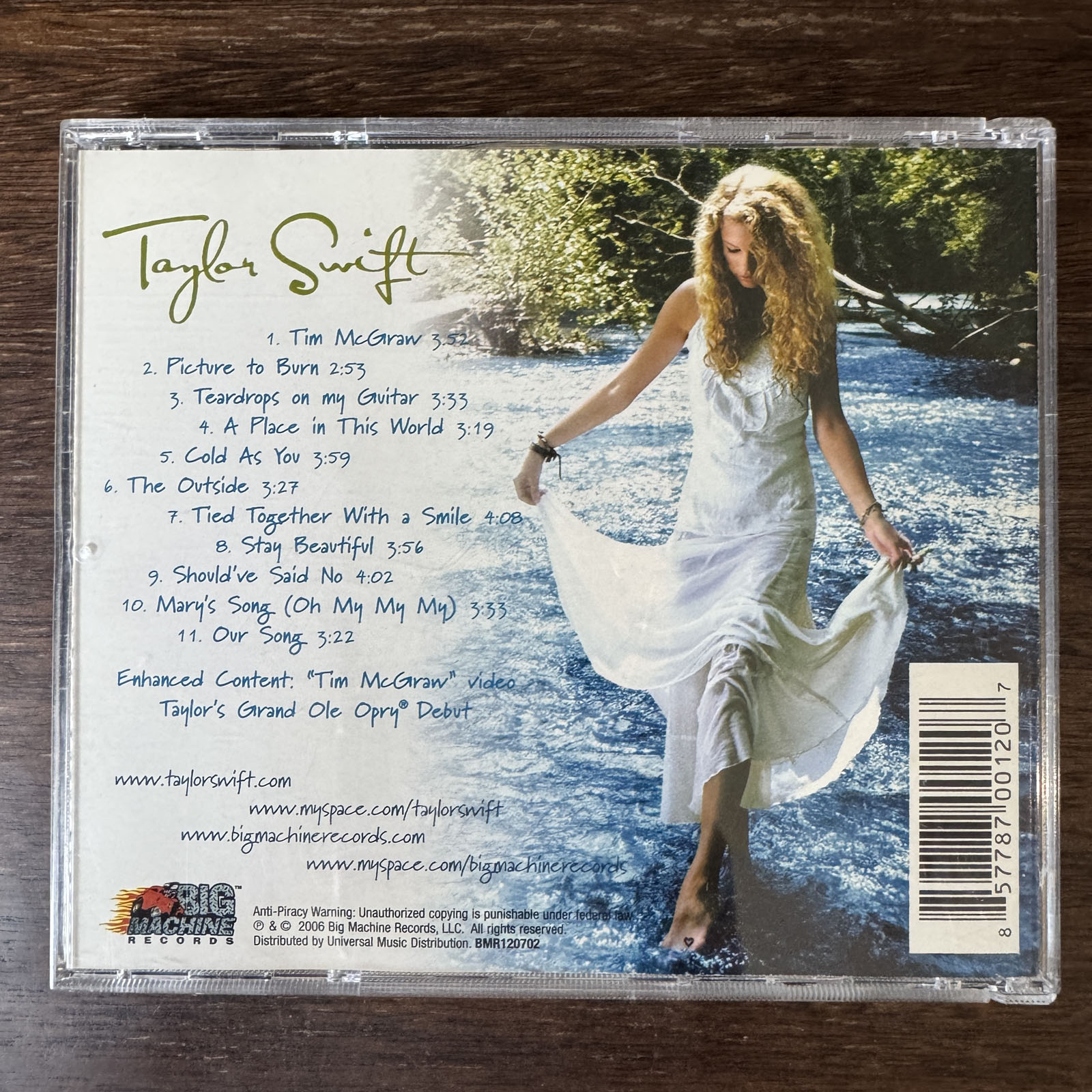 TAYLOR SWIFT - SELF-TITLED (ENHANCED CD) 2006!! RARE!! TIM MCGRAW