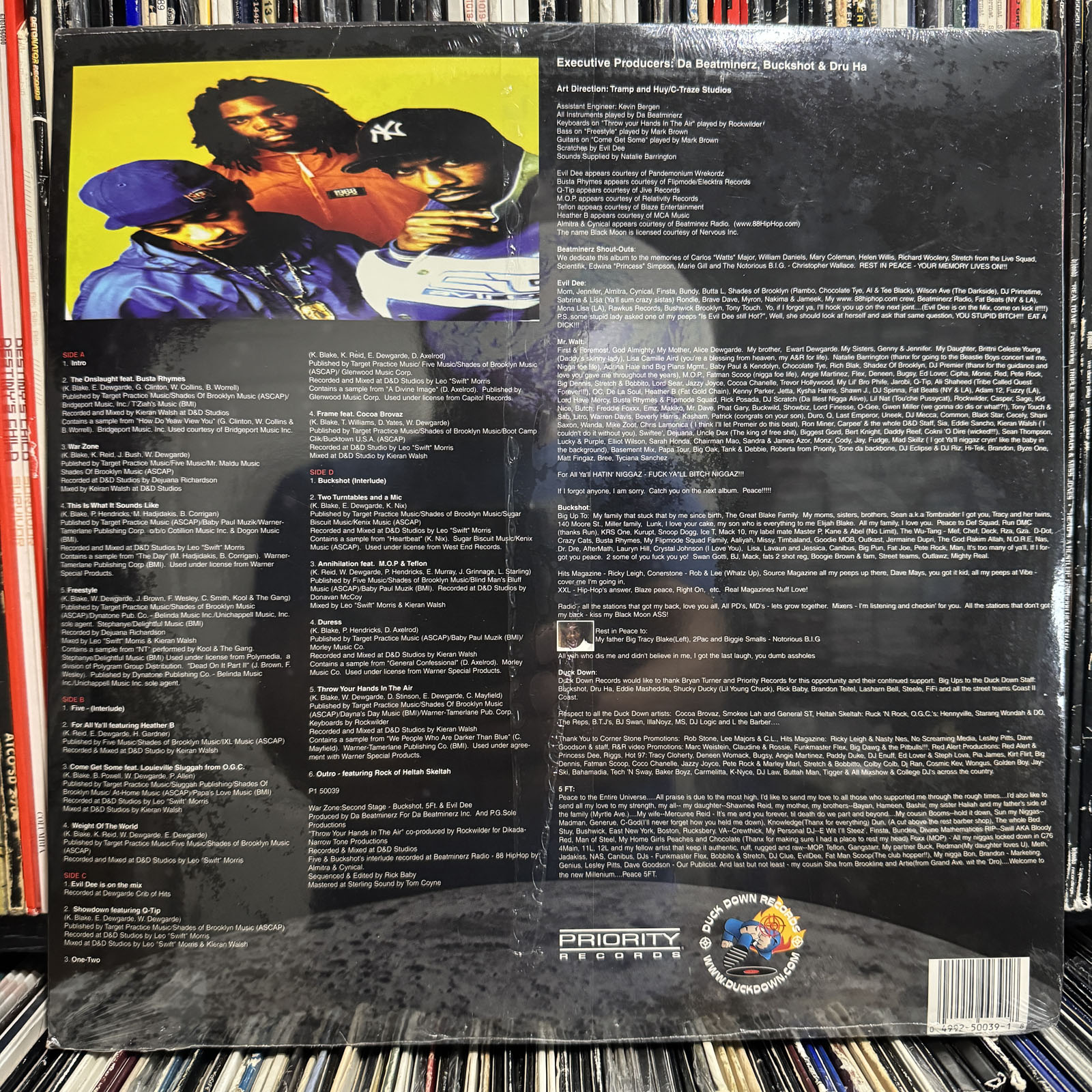 BLACK MOON - WAR ZONE (VINYL 2LP) 1999!! RARE!! BUSTA + Q-TIP +