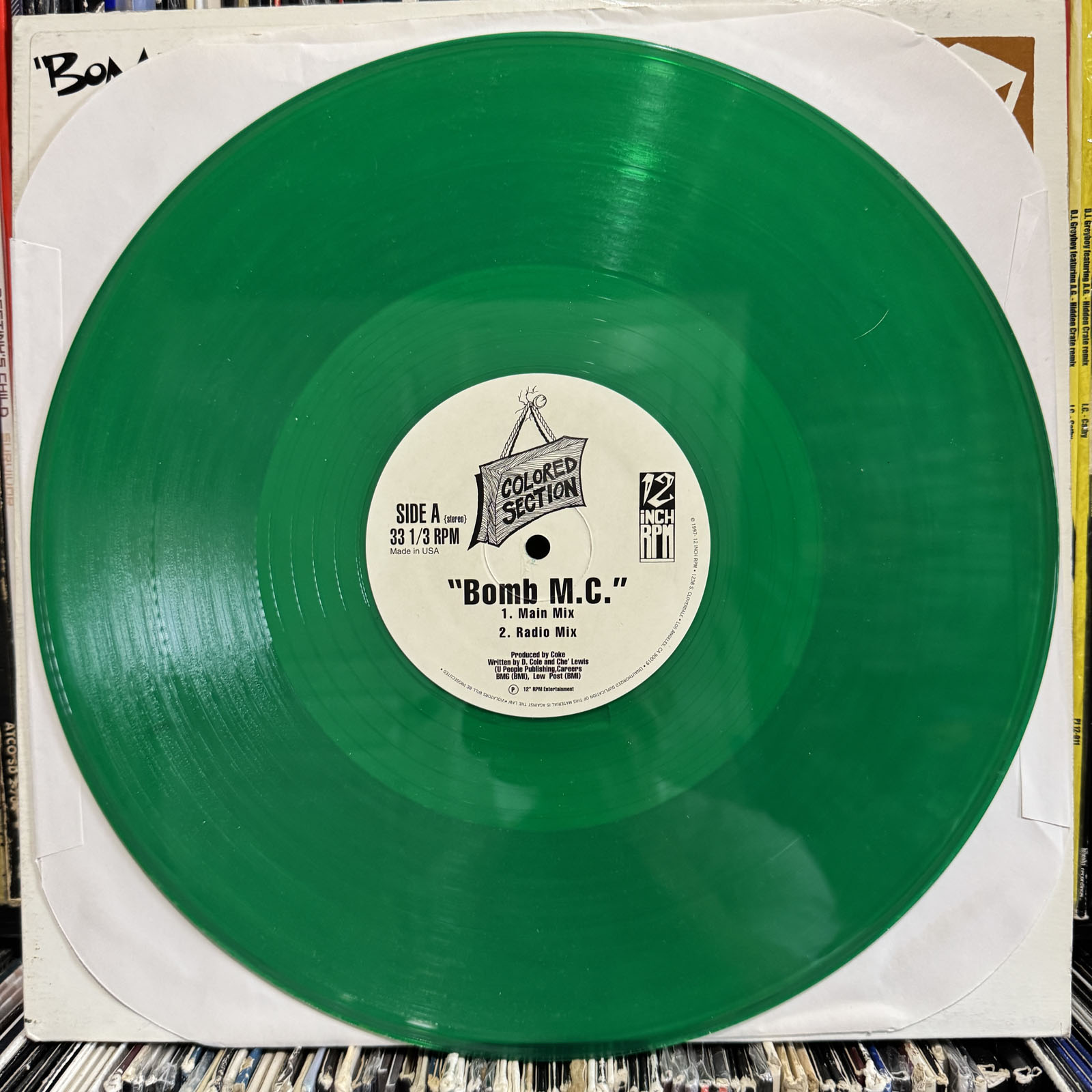 COLORED SECTION - BOMB M.C. (GREEN VINYL 12