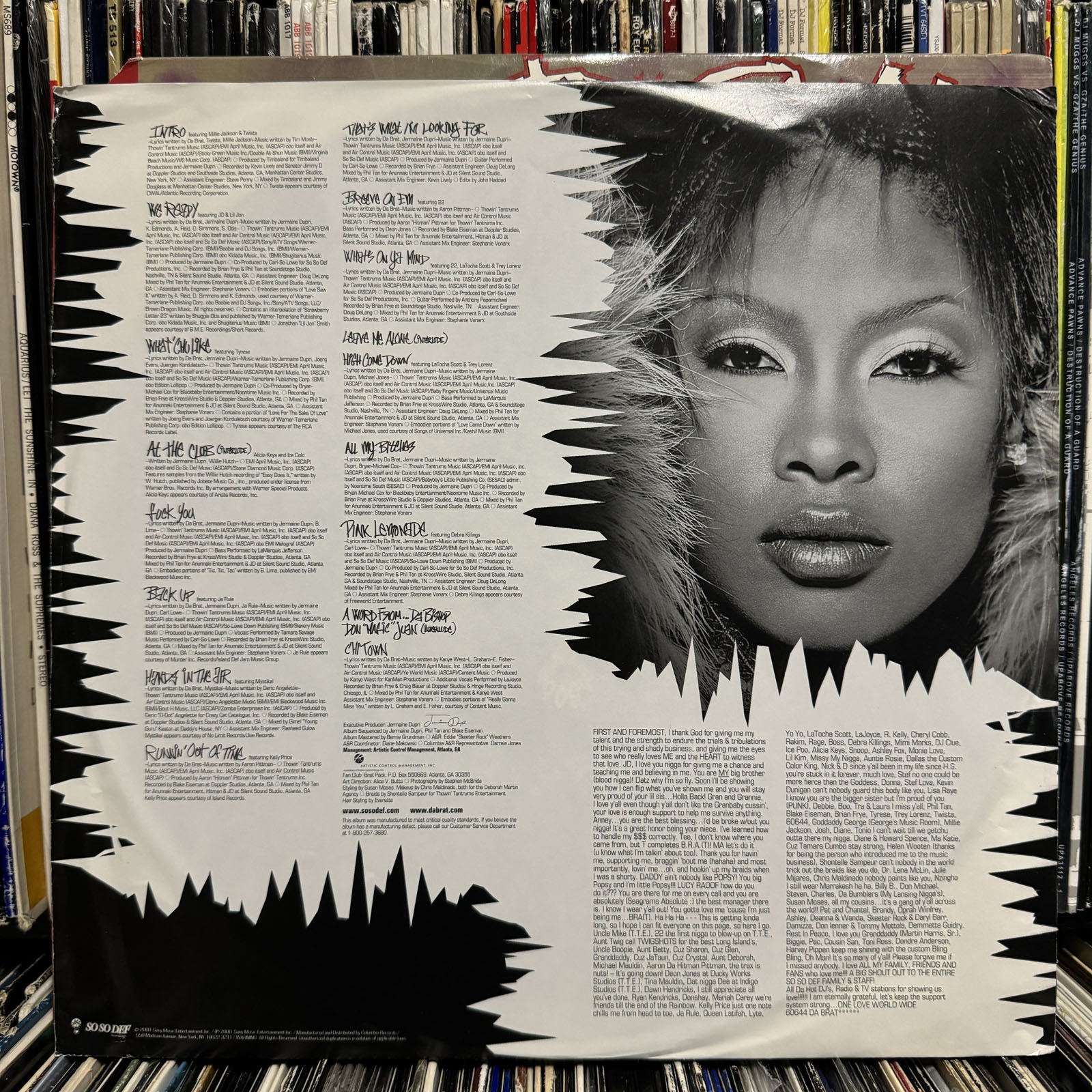 DA BRAT - UNRESTRICTED (VINYL 2LP) 2000!! RARE!! JERMAINE DUPRI +