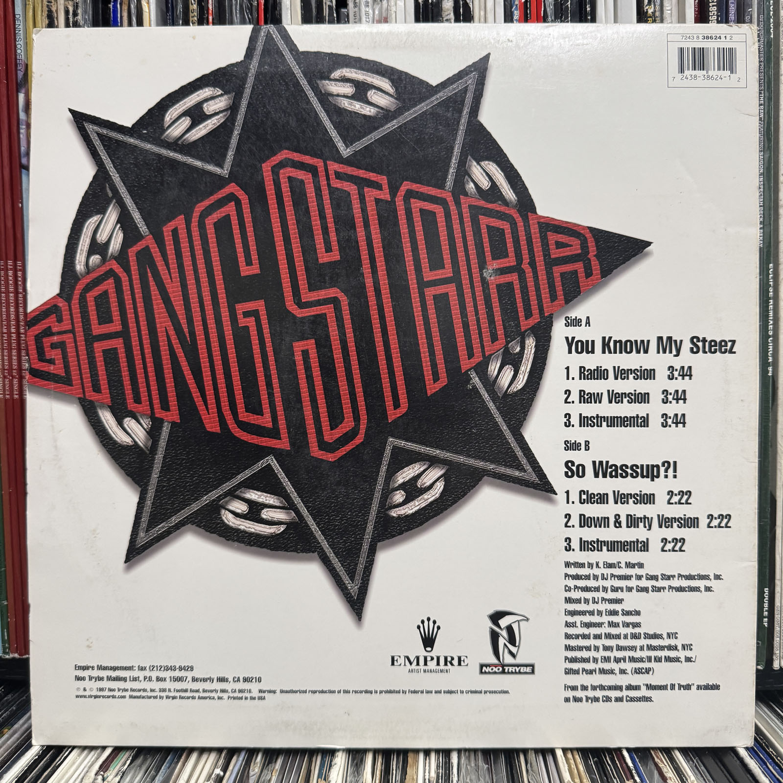 GANG STARR - YOU KNOW MY STEEZ / SO WASSUP?! (12