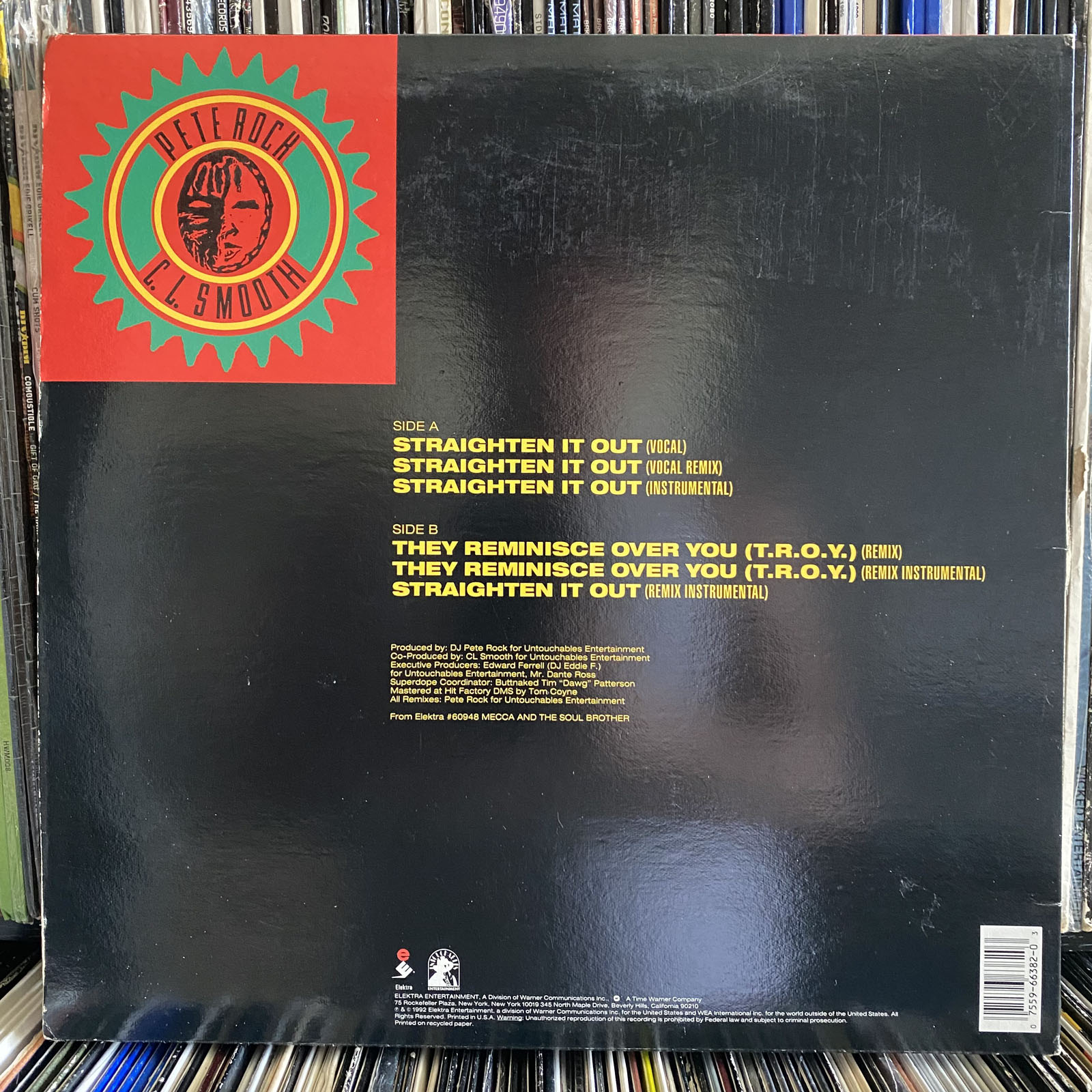 PETE ROCK & C.L. SMOOTH - STRAIGHTEN IT OUT / T.R.O.Y. (REMIX) (12