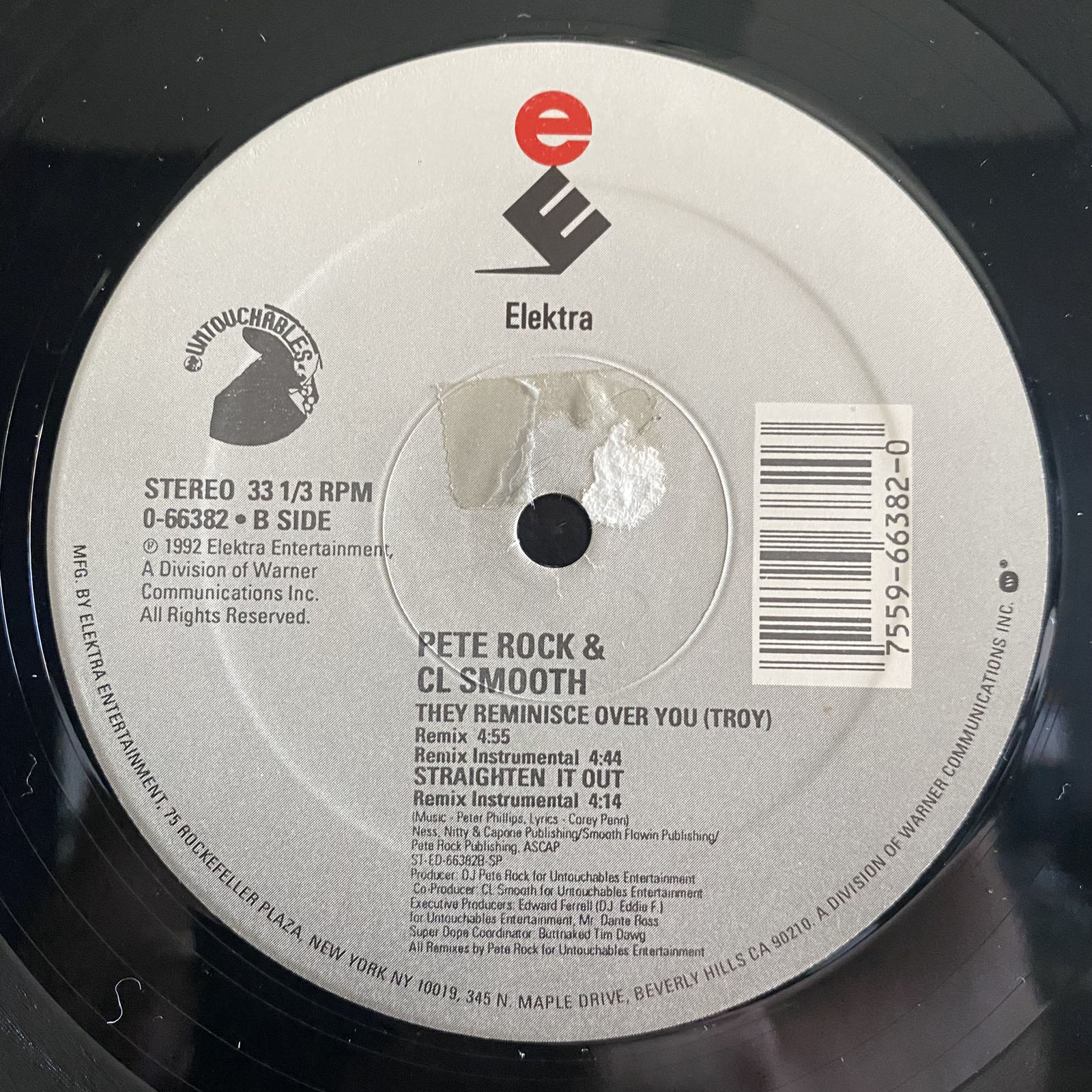PETE ROCK & C.L. SMOOTH - STRAIGHTEN IT OUT / T.R.O.Y. (REMIX) (12
