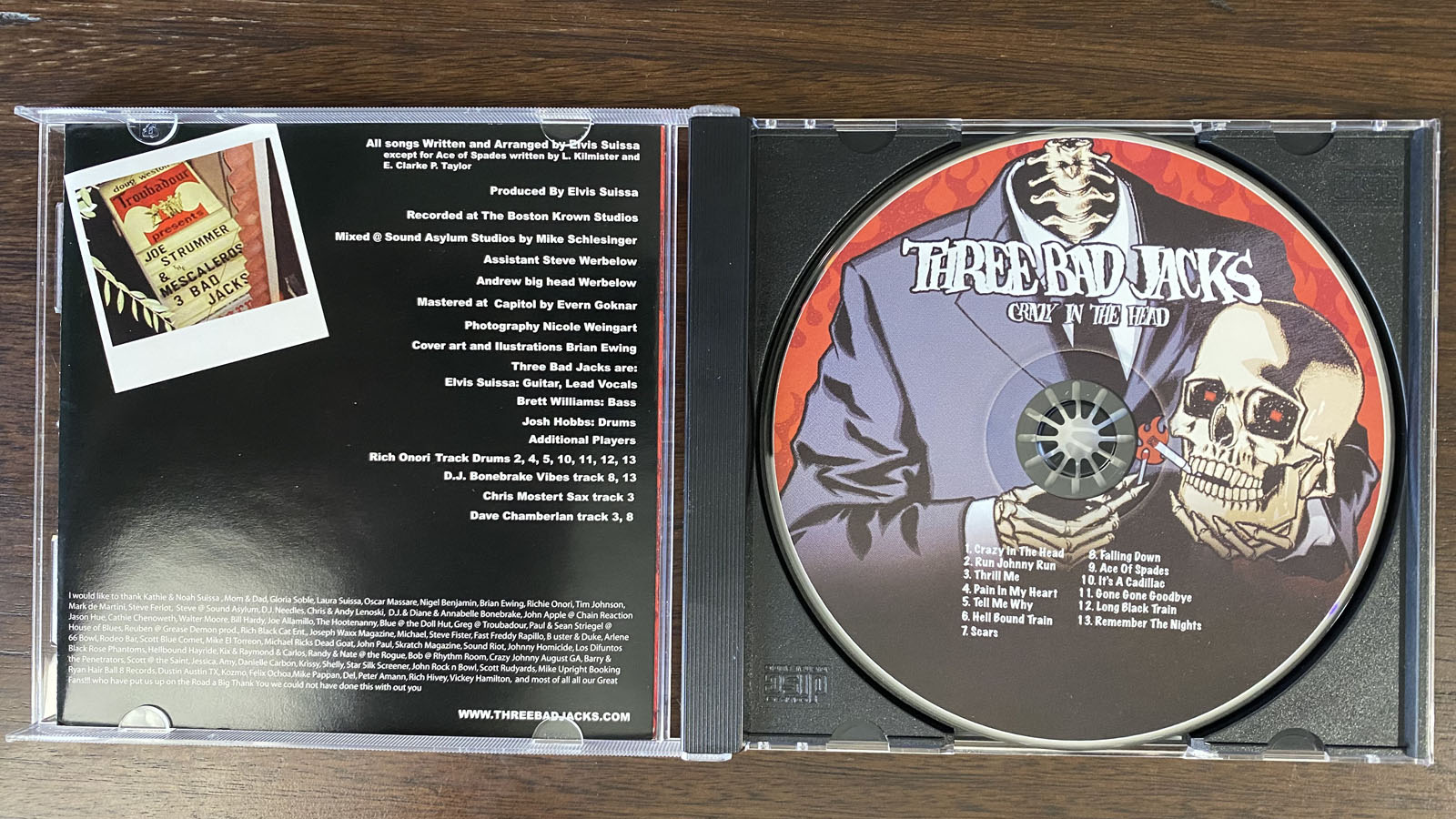 THREE BAD JACKS - CRAZY IN THE HEAD (CD) 2005!! RARE!! BOSTON