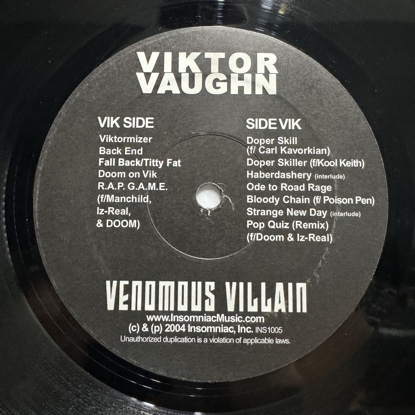 Viktor Vaughn オリジナル Vinyl 2xLP VG RARE Viktor Vaughn - Vaudeville Villain (Colored Vinyl 2LP